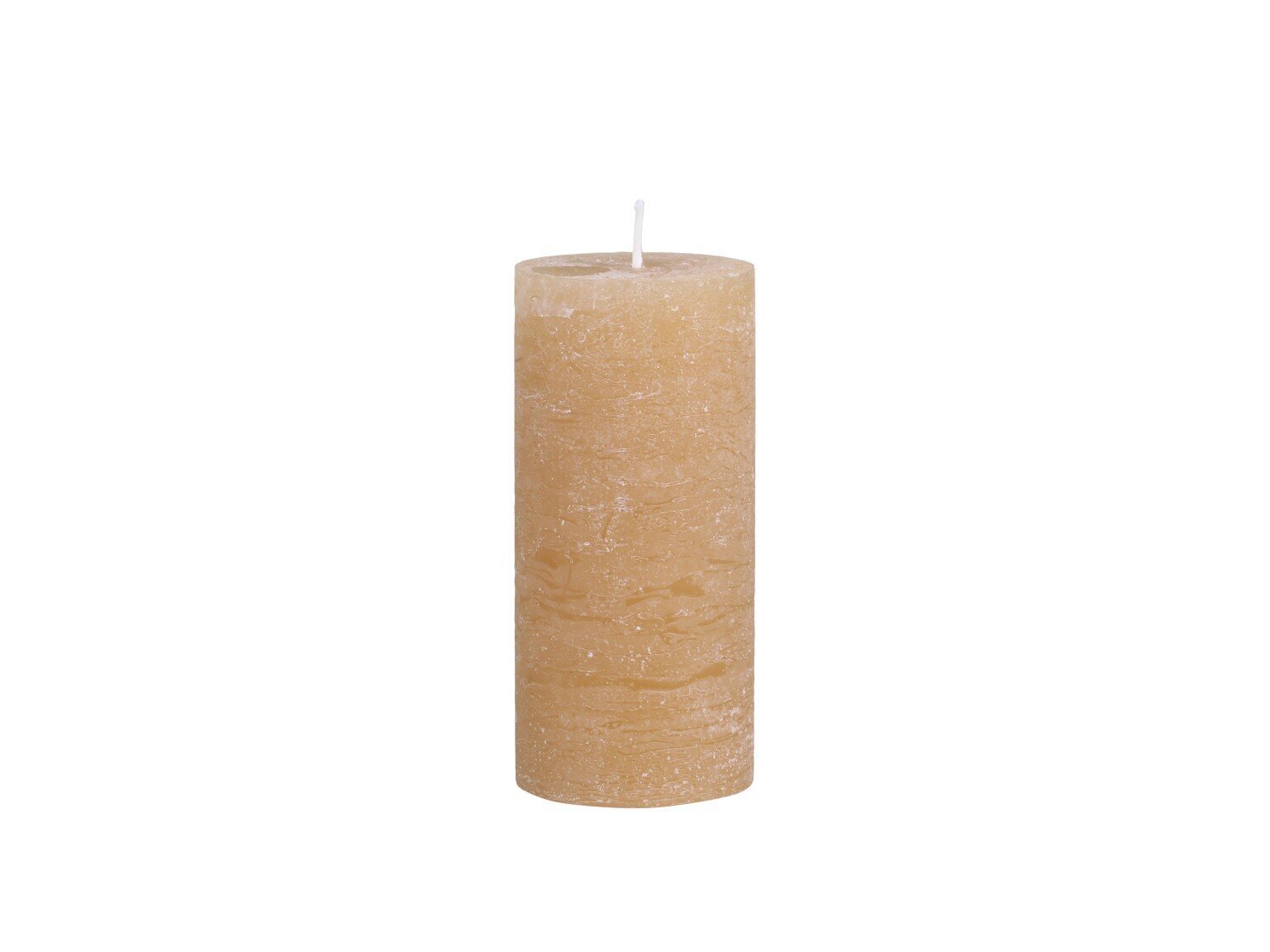 Macon rustikale Stumpenkerze, honig H15/D7 cm