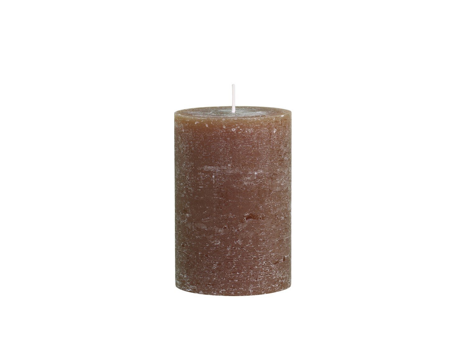 Macon rustikale Stumpenkerze, walnuss H15/D10 cm