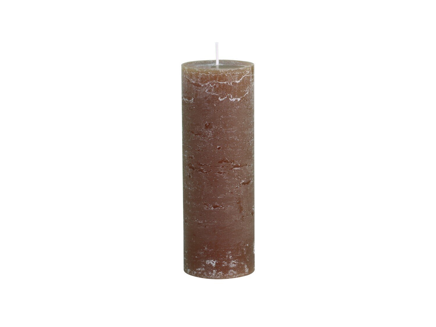 Macon rustikale Stumpenkerze, walnuss H20/D7 cm