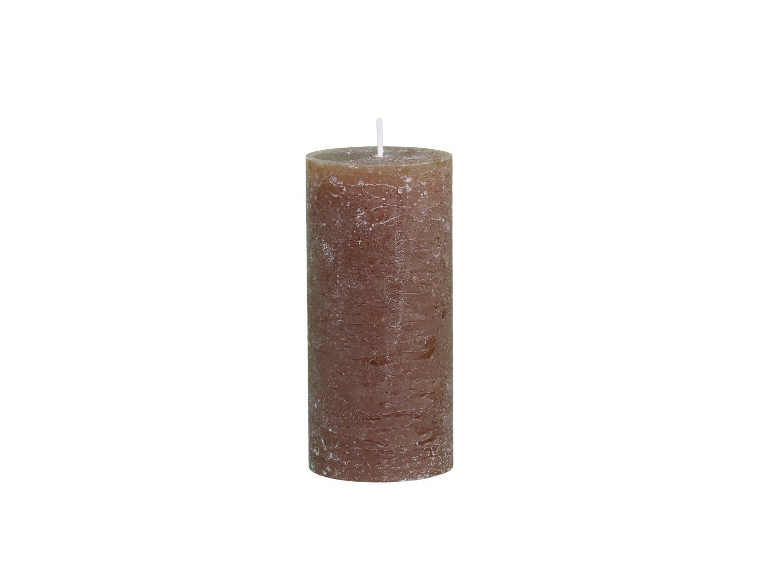 Macon rustikale Stumpenkerze, walnuss H15/D7 cm