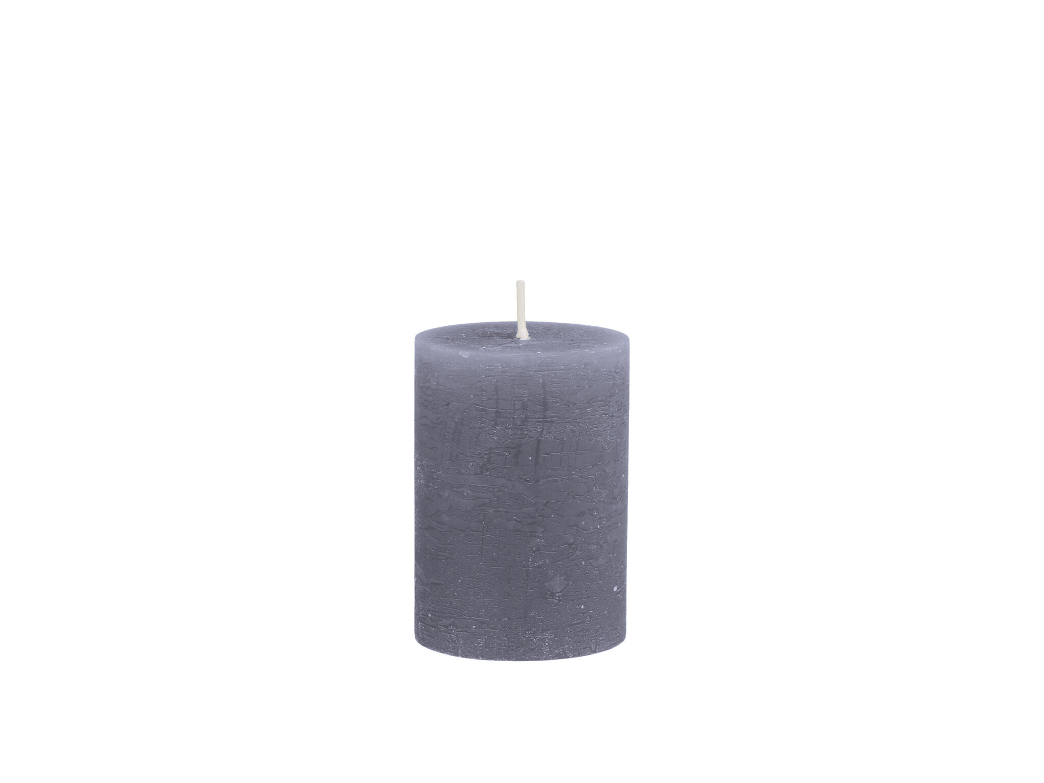 Macon rustikale Stumpenkerze, stone H10/D7 cm