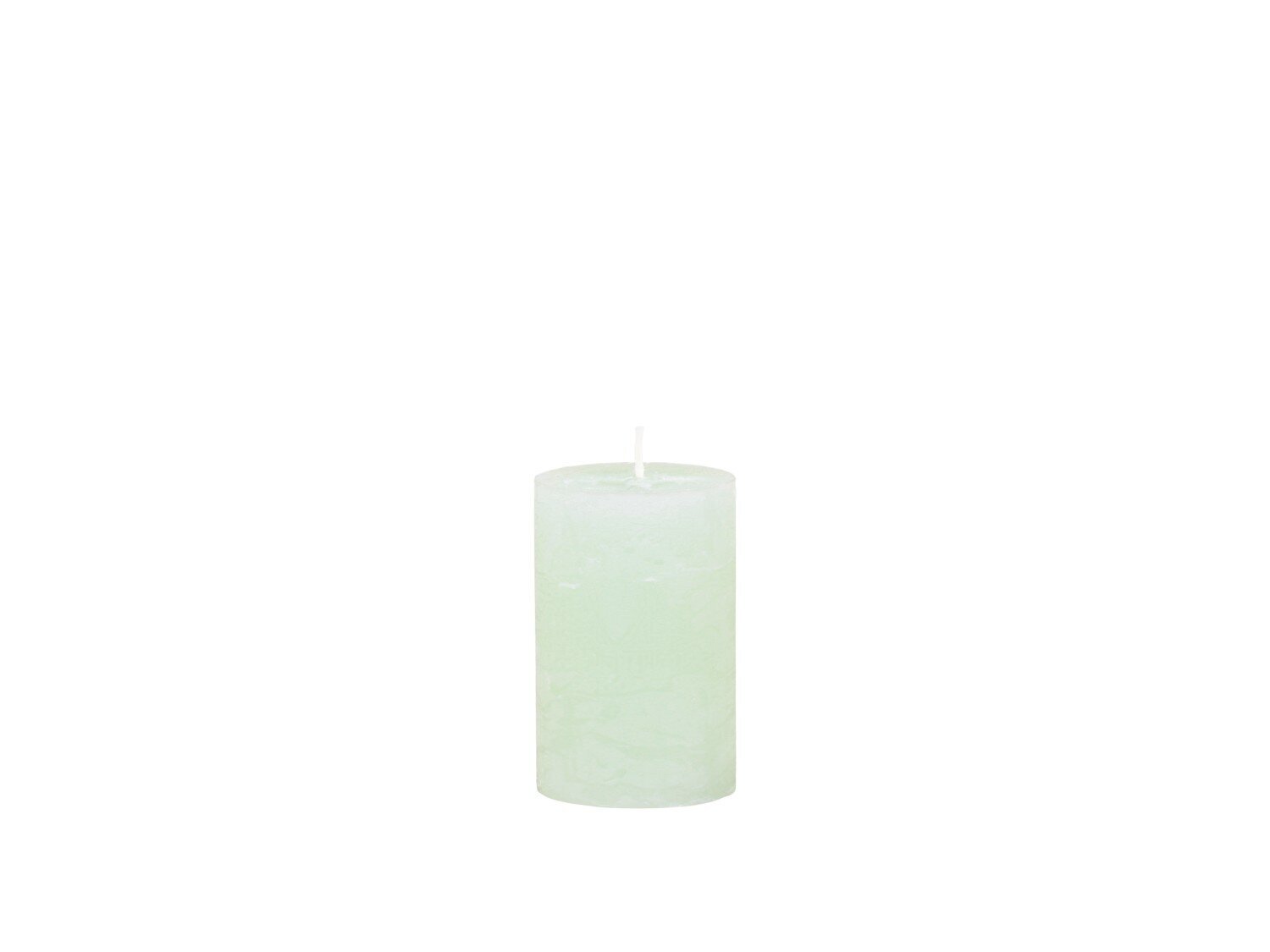 Macon rustikale Stumpenkerze, helles verte Höhe 8 / Ø 5 cm
