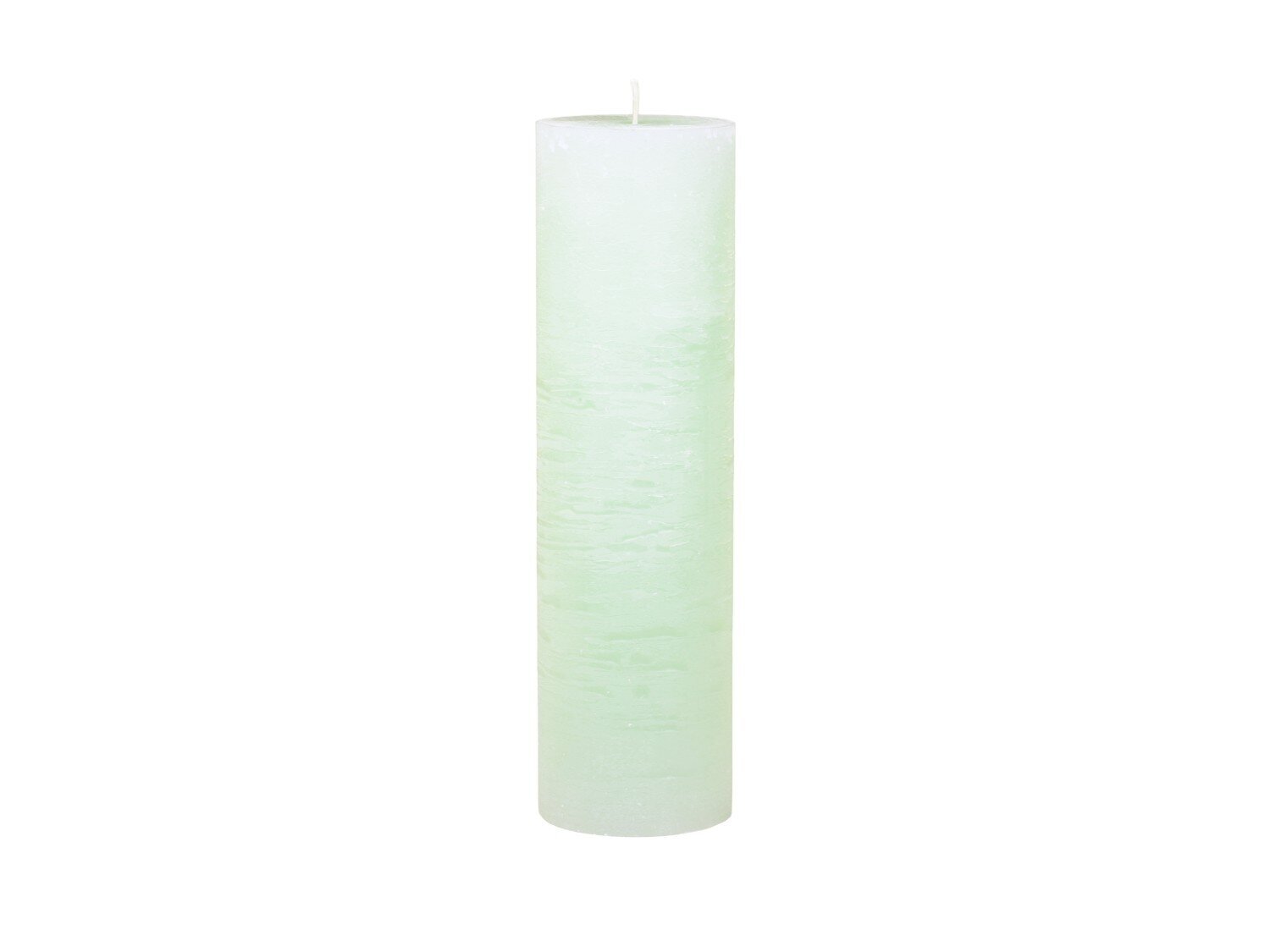 Macon rustikale Stumpenkerze, helles verte H35/D10 cm