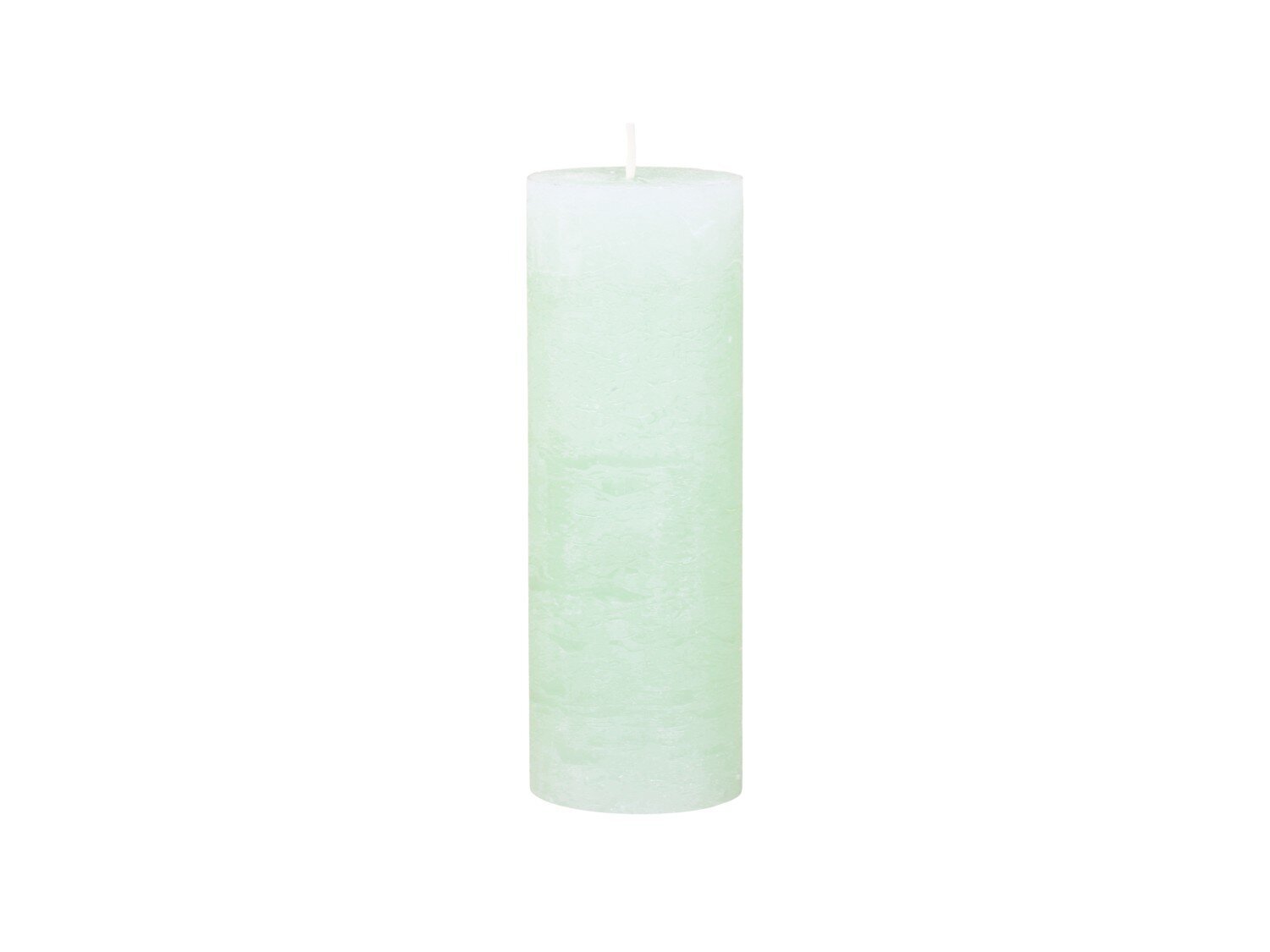 Macon rustikale Stumpenkerze, helles verte H25/D10 cm