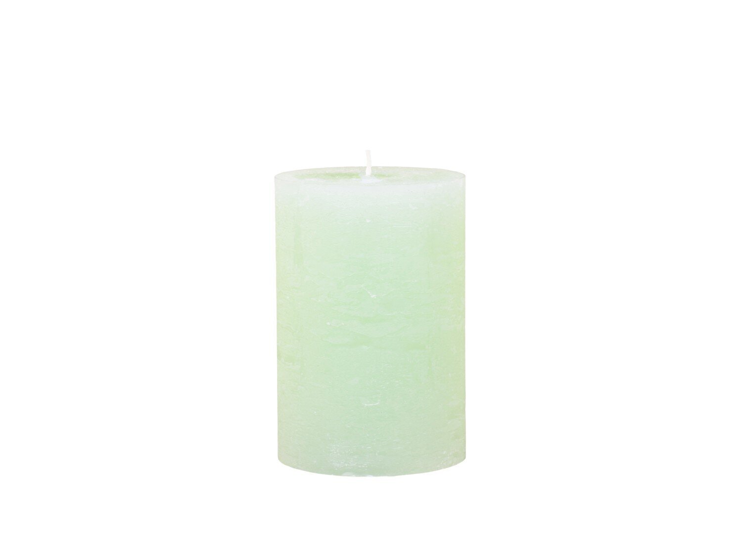 Macon rustikale Stumpenkerze, helles verte H15/D7 cm