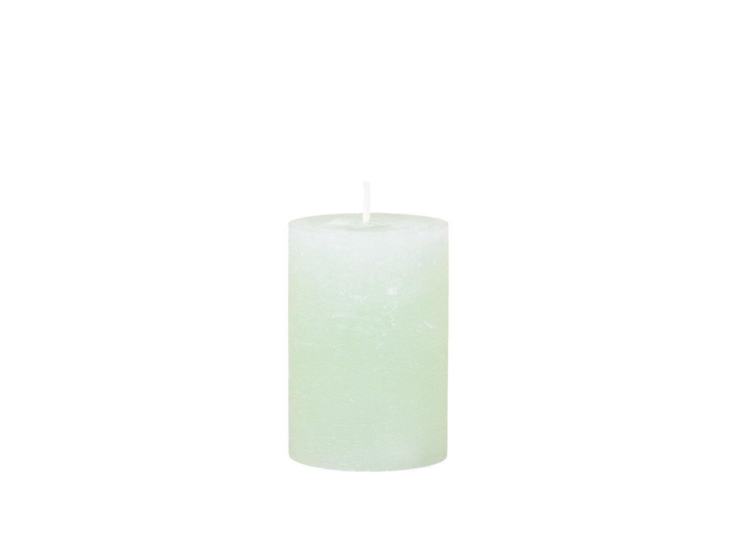 Macon rustikale Stumpenkerze, helles verte H10/D7 cm