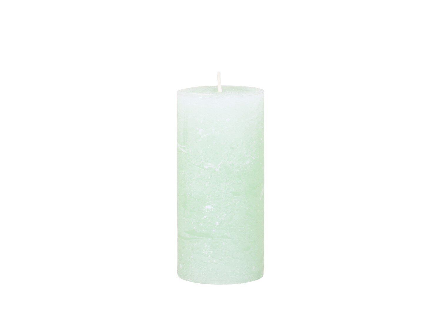 Macon rustikale Stumpenkerze, helles verte H15/D10 cm