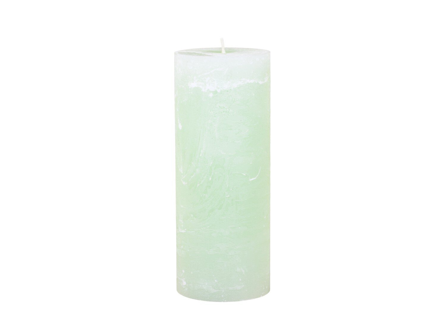 Macon rustikale Stumpenkerze, helles verte H20/D7 cm