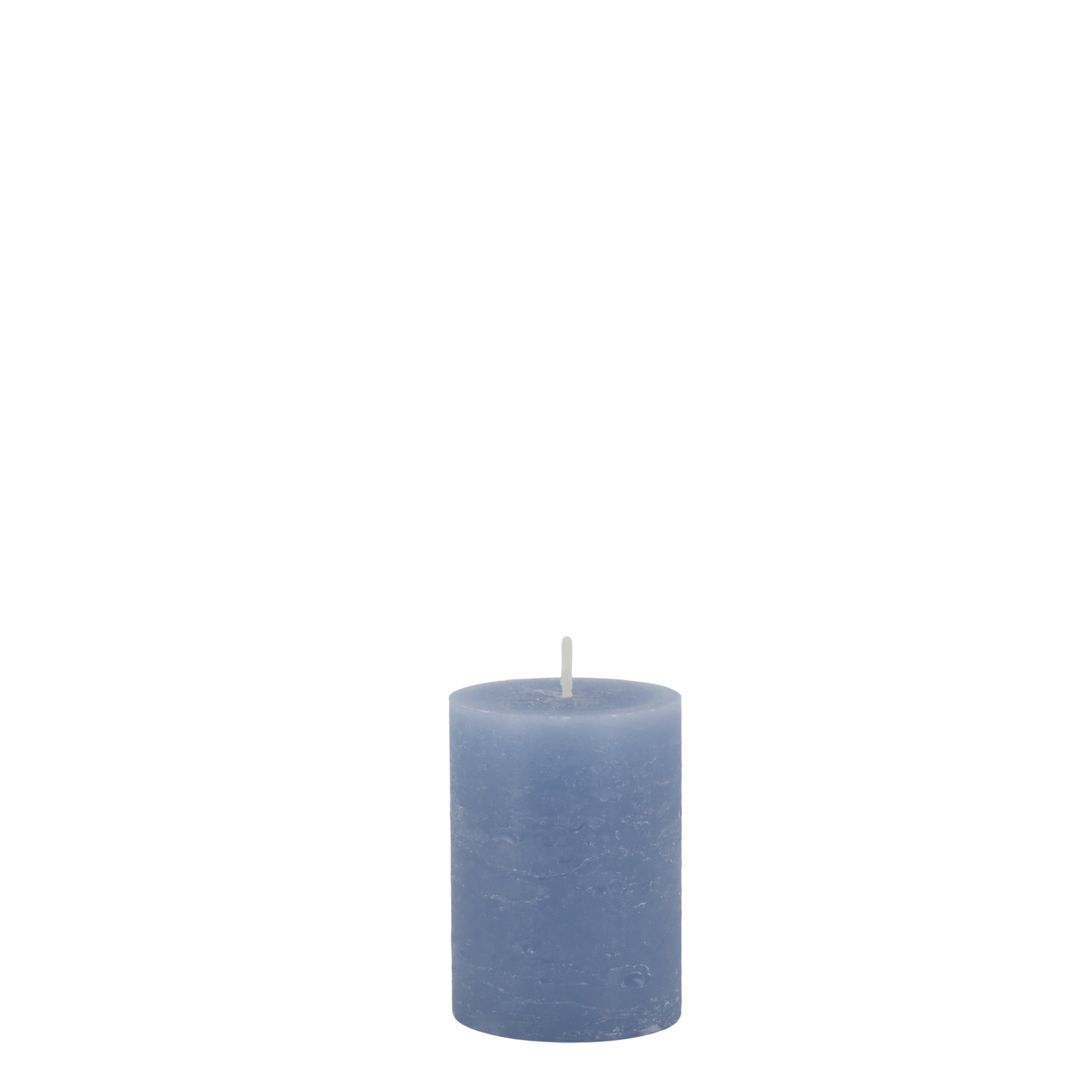 Macon rustikale Stumpenkerze, sky blue H10/D7 cm