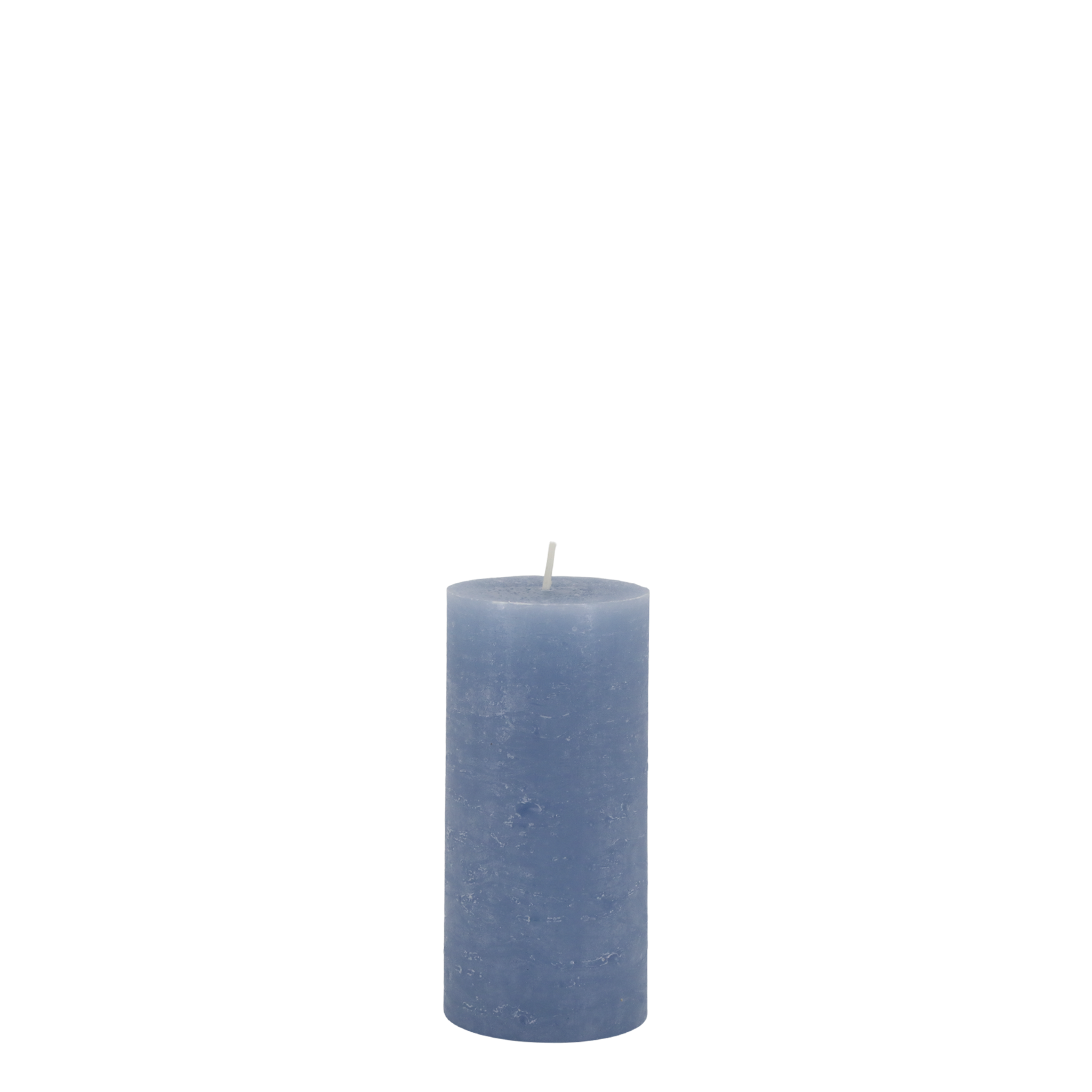 Macon rustikale Stumpenkerze, sky blue H15/D7 cm