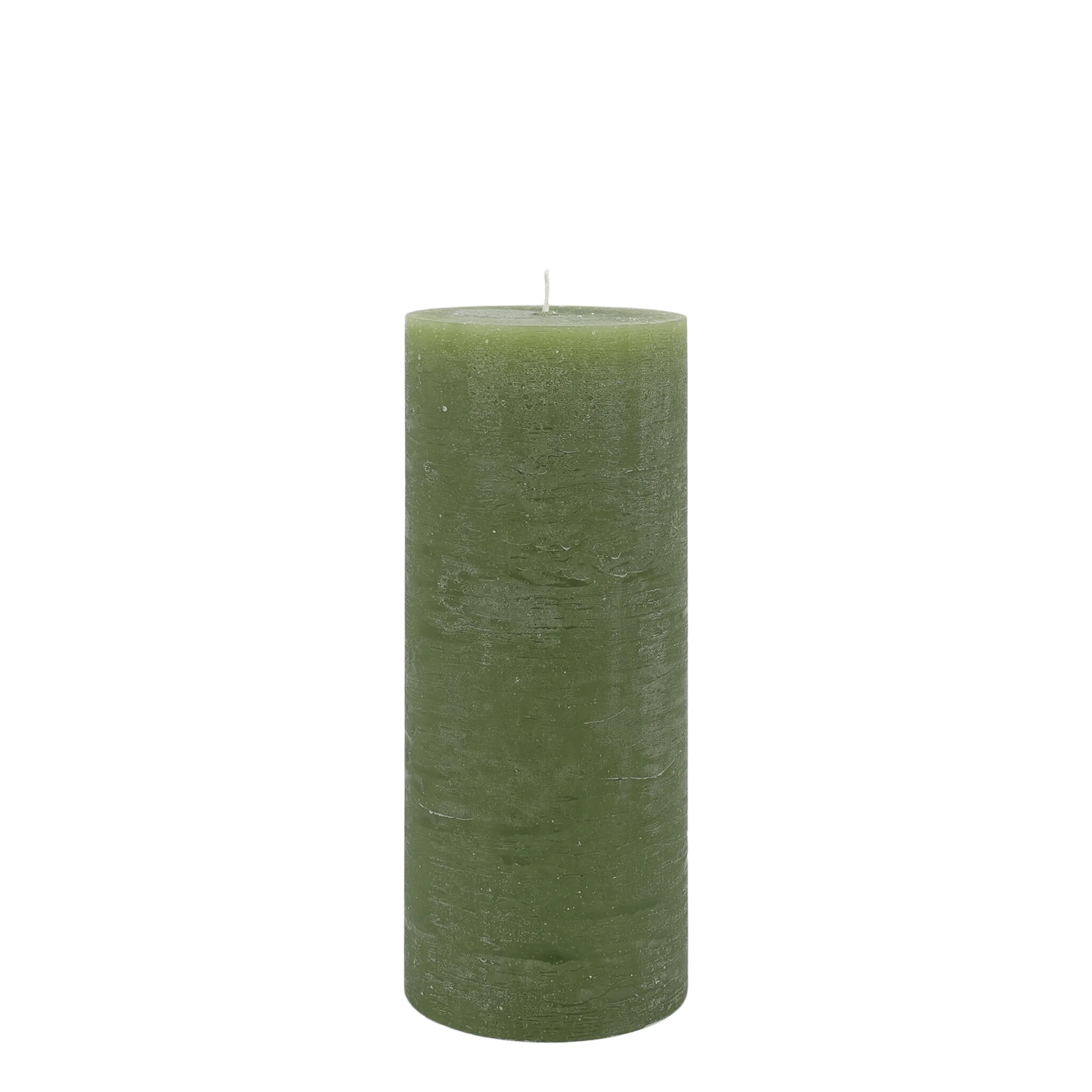 Macon rustikale Stumpenkerze, forrest green H25/D10 cm