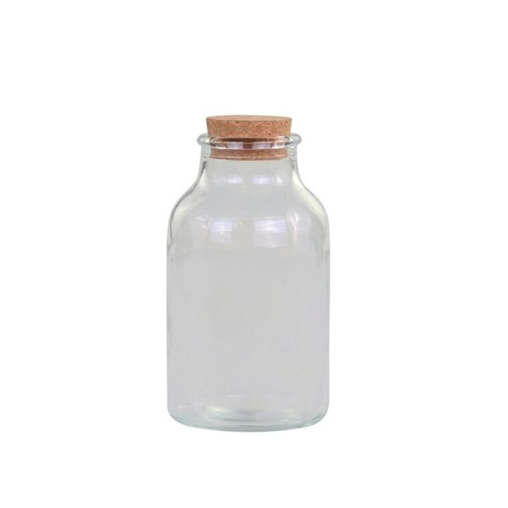Milchflasche mit Korkverschluss, klar Ø8 x H16 cm, 575 ml