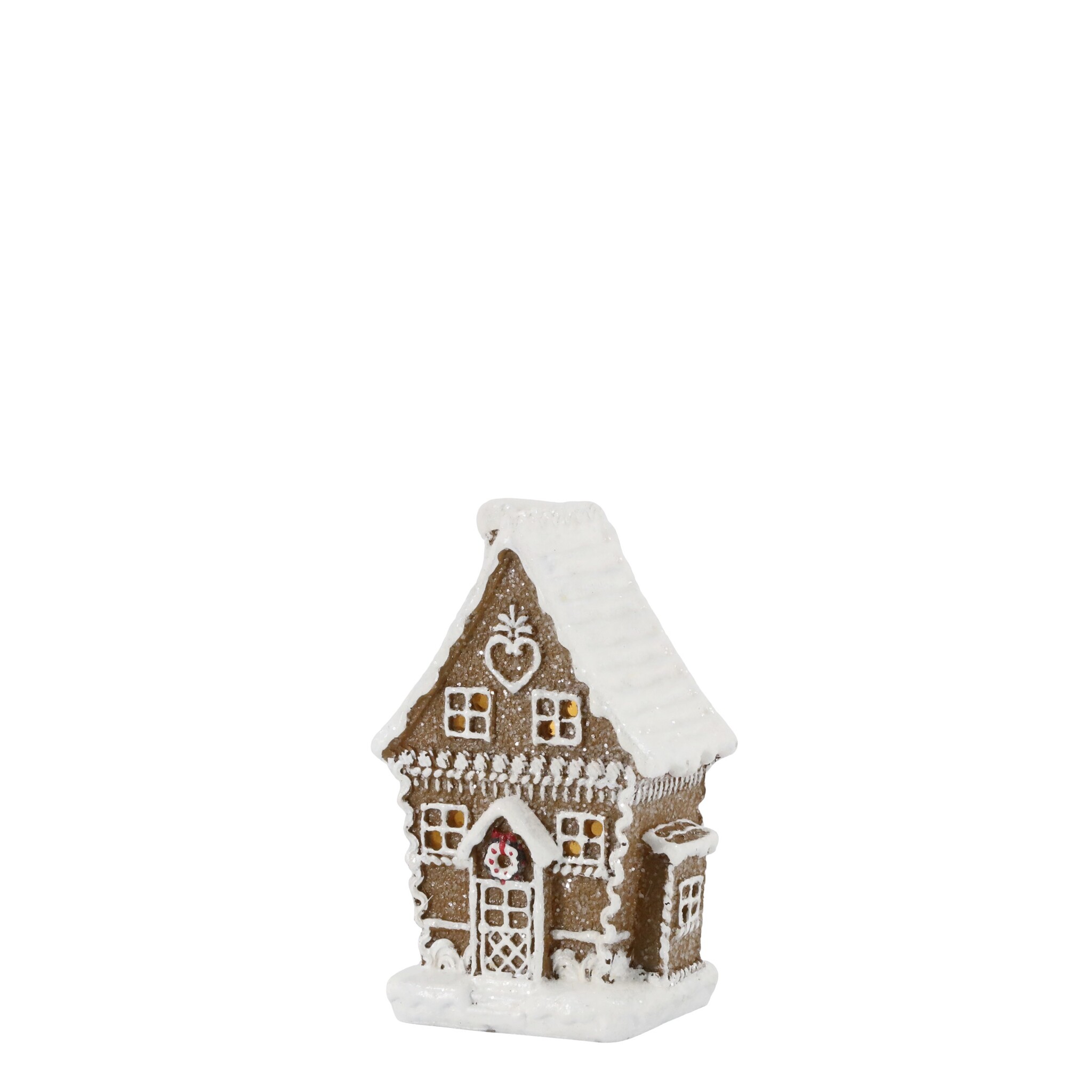 Noël Lebkuchenhaus mit LED, mocca 7 x 6 x 11 cm
