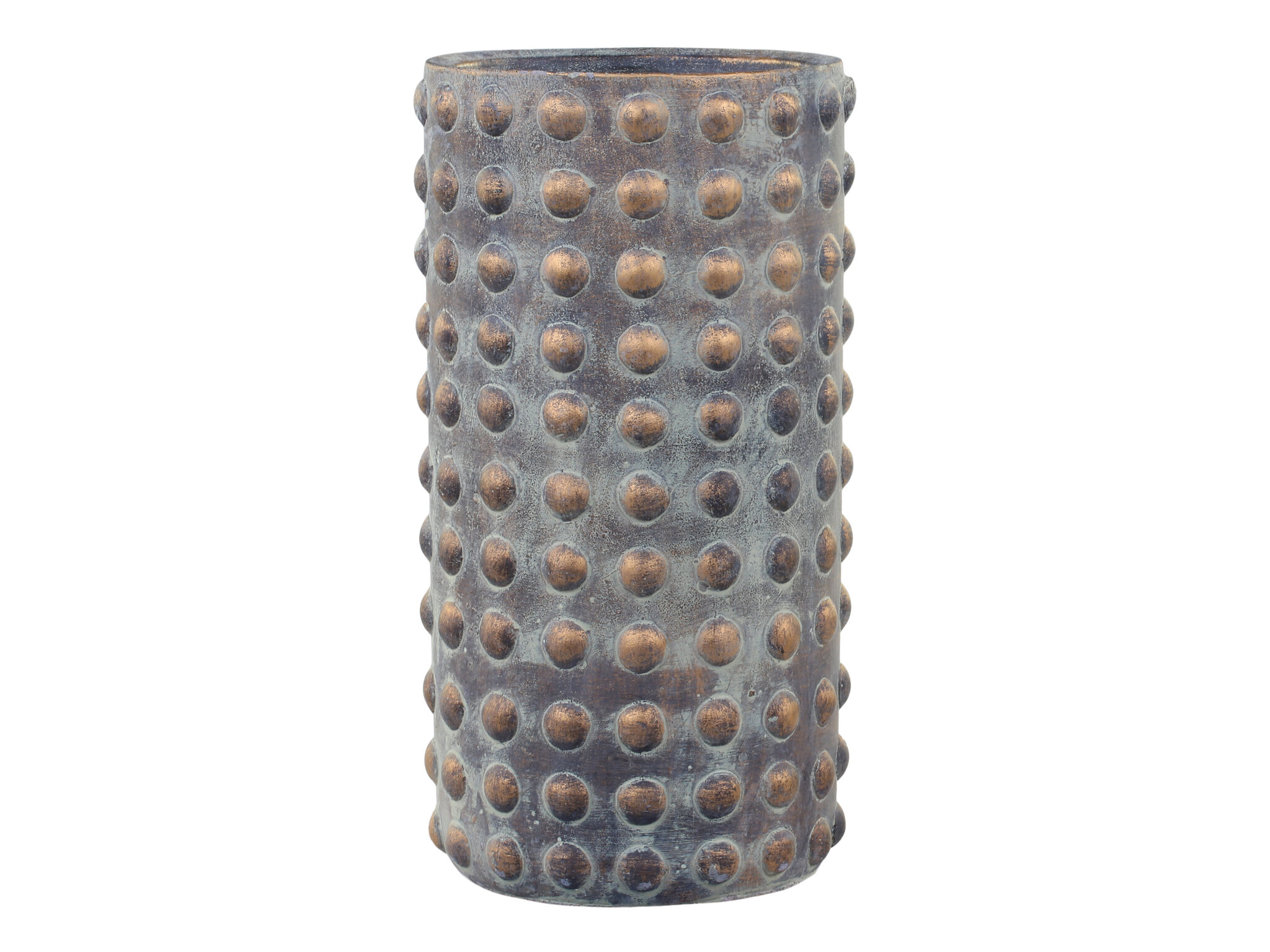 Noyon Vase mit Goldmuster, opal Ø15 x H25 cm
