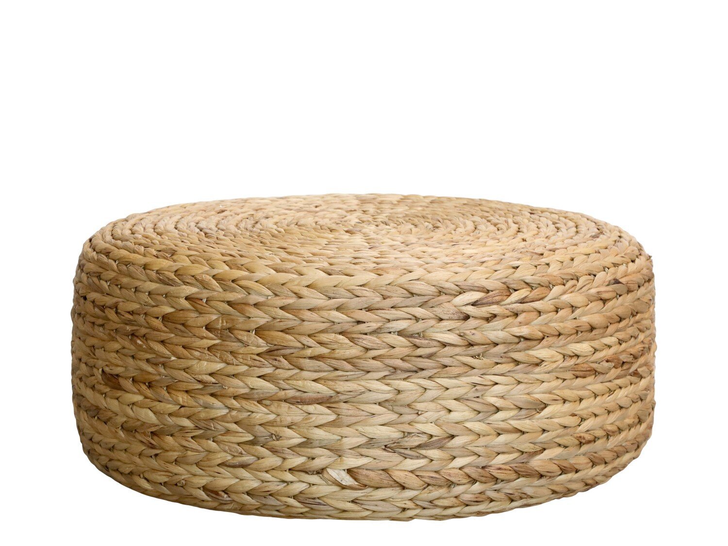 Pouf in geflochtener Optik, natur 