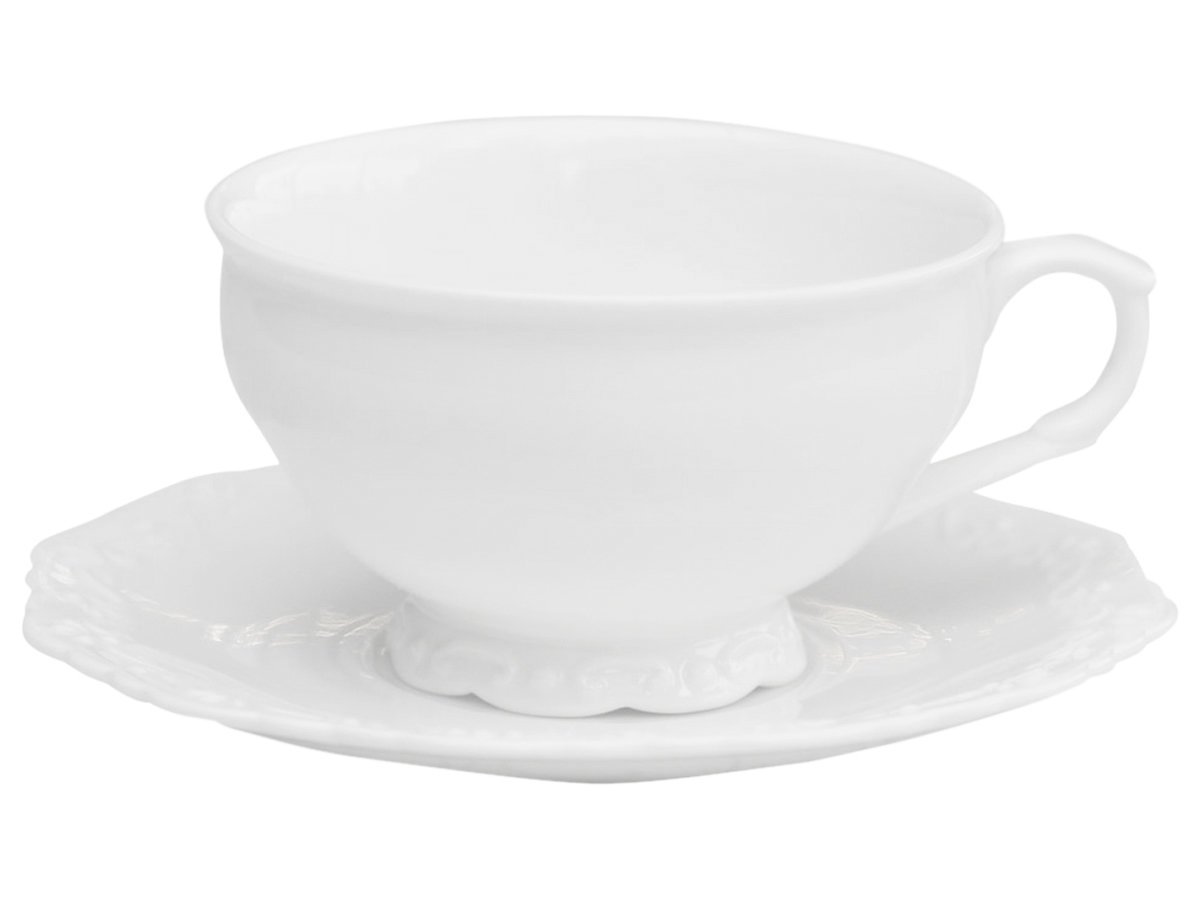 Chic Antique Provence Teetasse mit Untertasse, weiss 