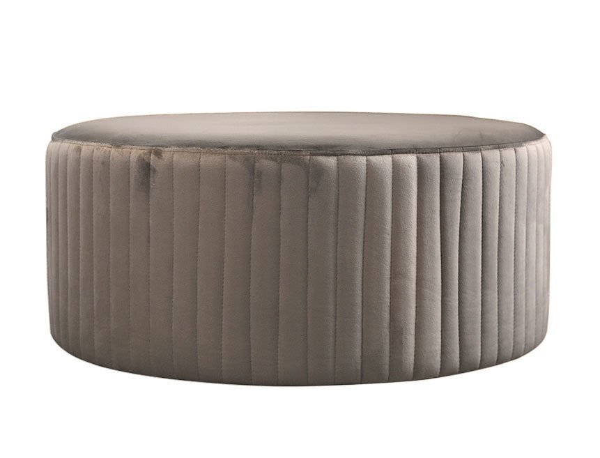 Chic Antique Puff Marat Velours, latte H35/D85 cm