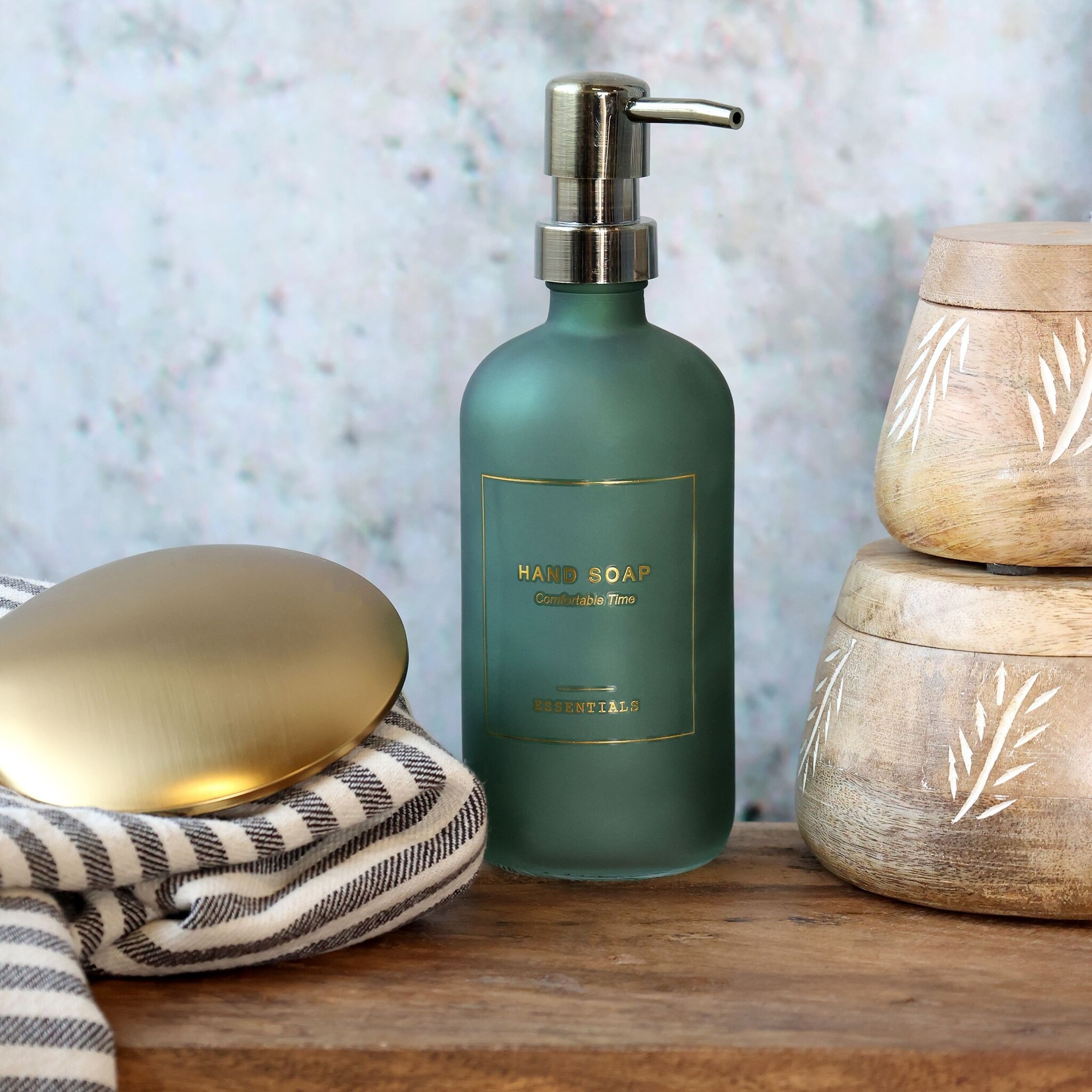 Pump Flasche Hand Soap für Handseife, moss 