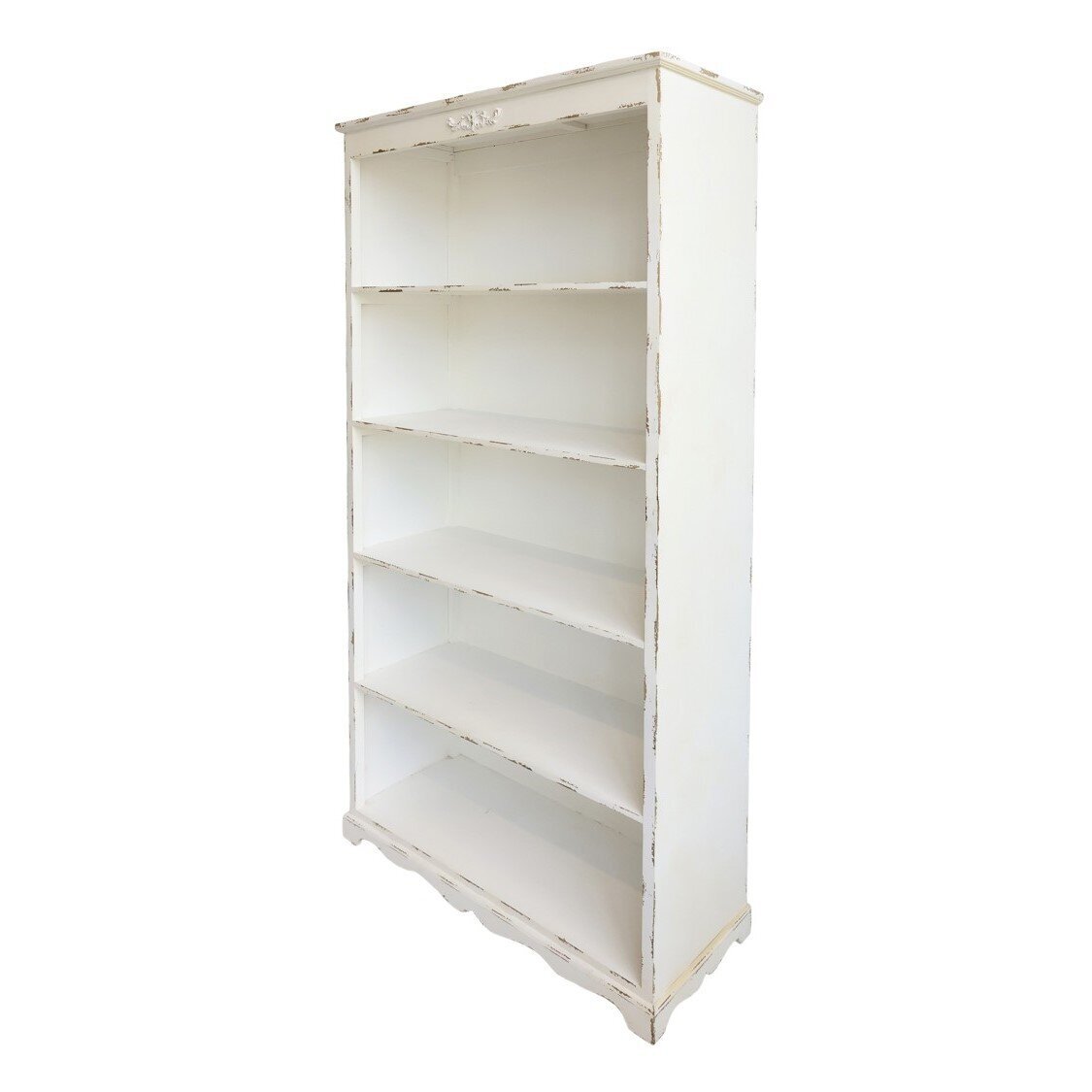 Regal mit 5 Böden und Dekor, antique creme 