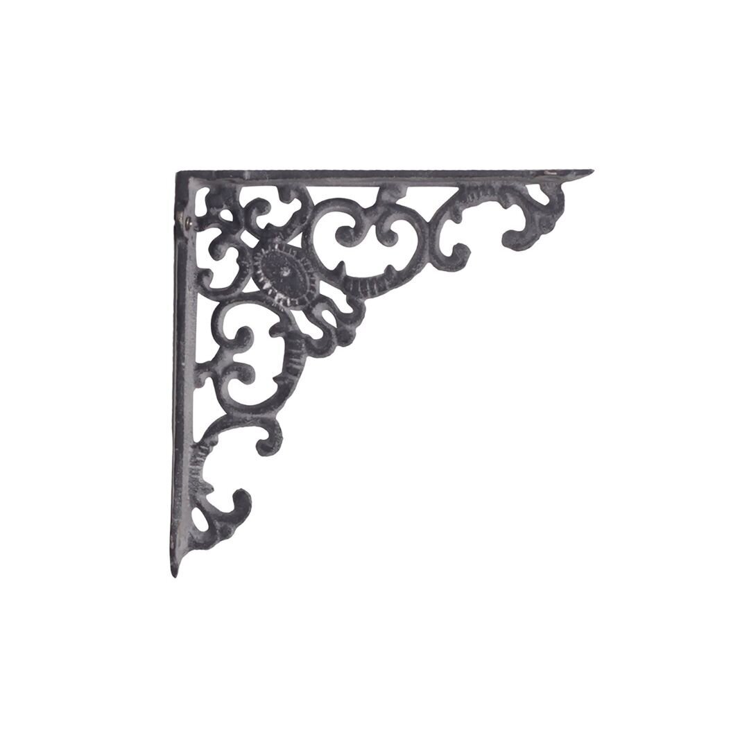 Regalträger Monogramm, antik grau 