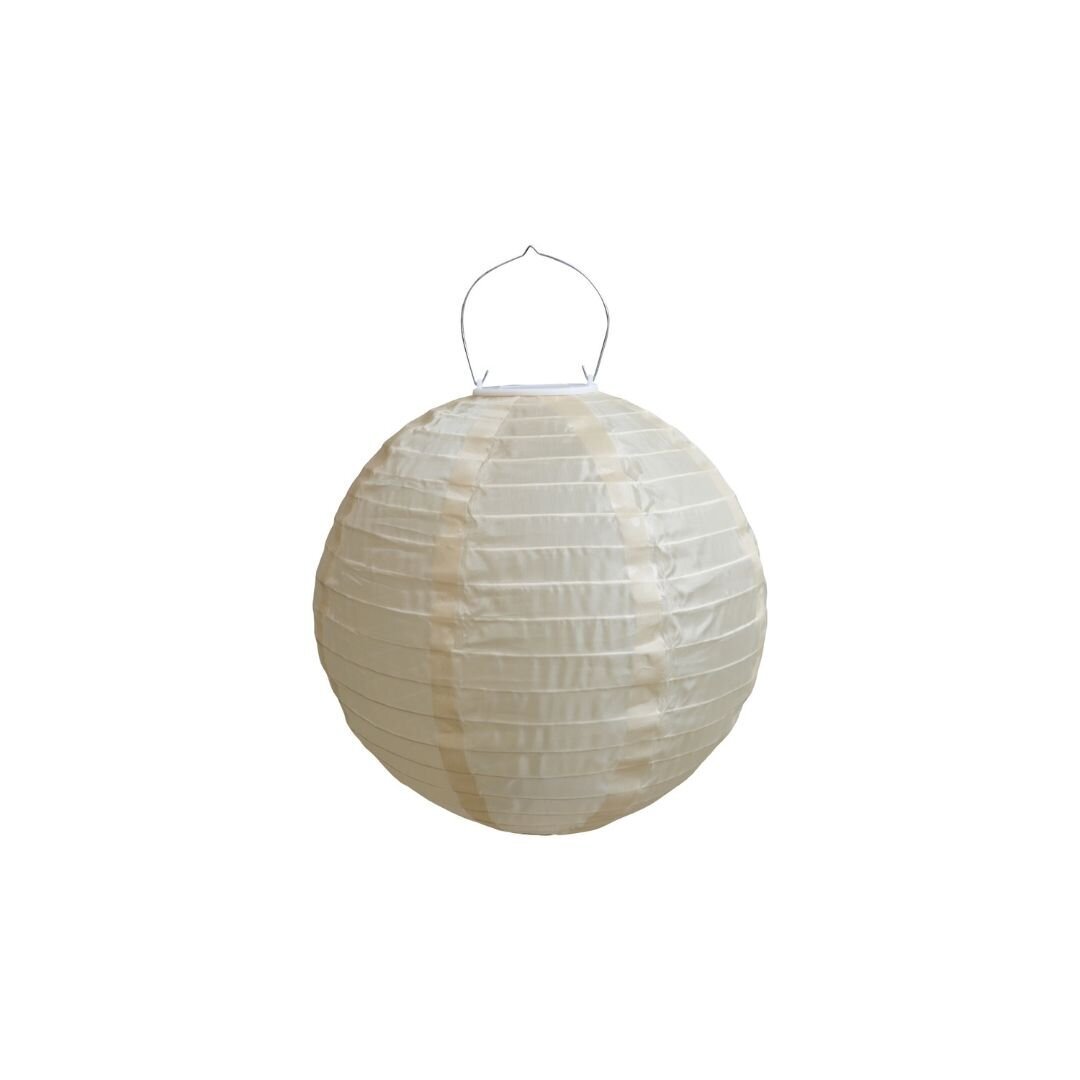Reispapier Lampe mit Solarzellen, honig Ø30 cm