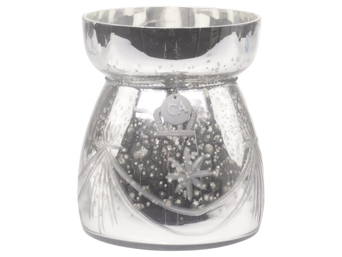 Chic Antique Rokoko Vase mit Schliff, antik silber 
