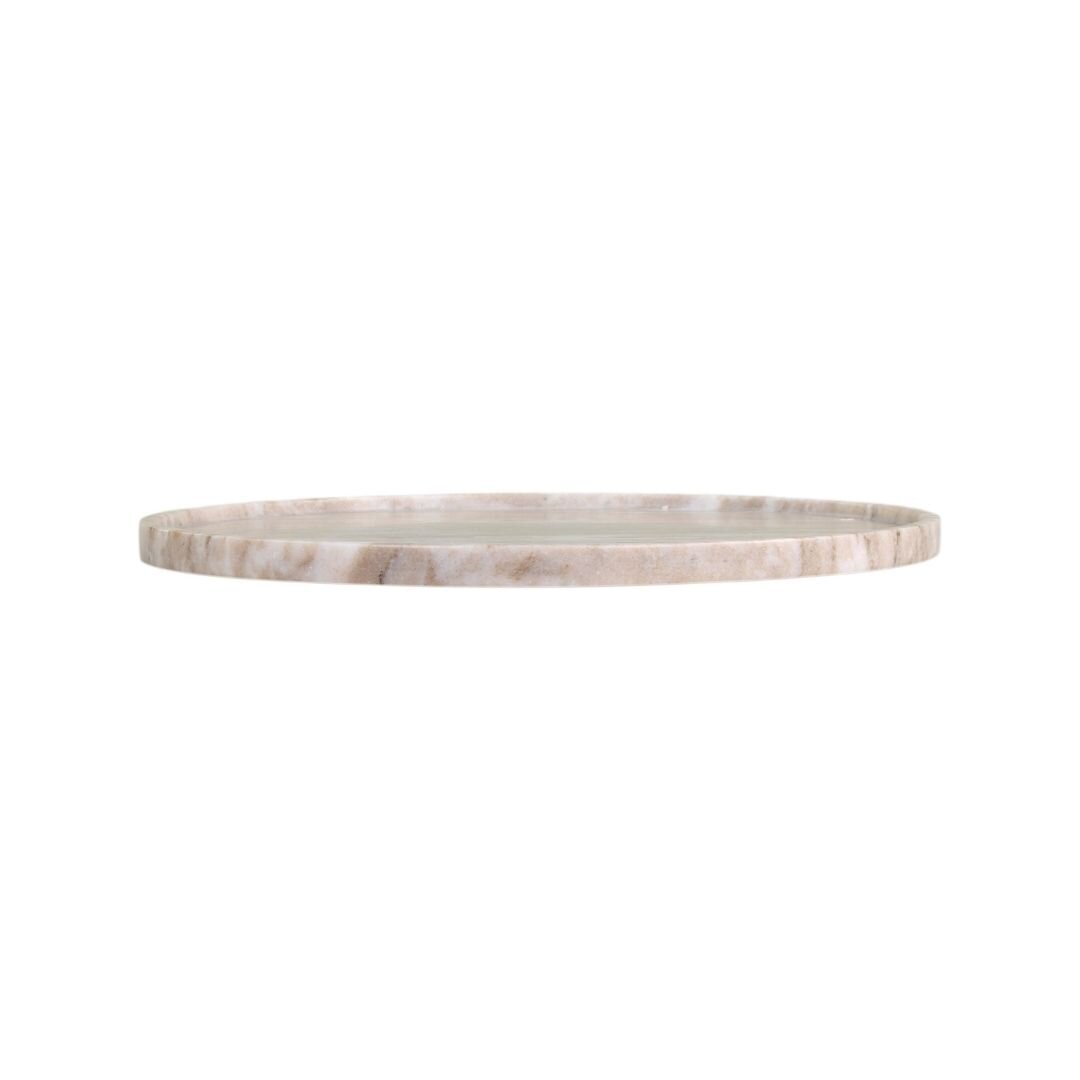 Rundes Morlaix Marmortablett, latte Ø30 x H1,5 cm