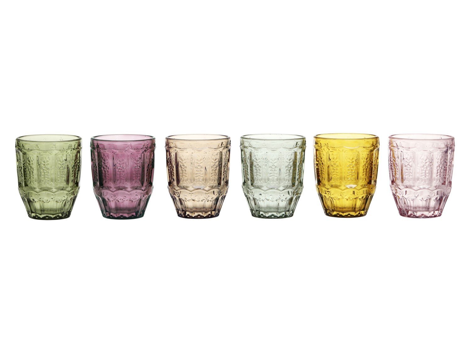 Saint Emilion Gläser mit Muster im 6er Set, diverse 