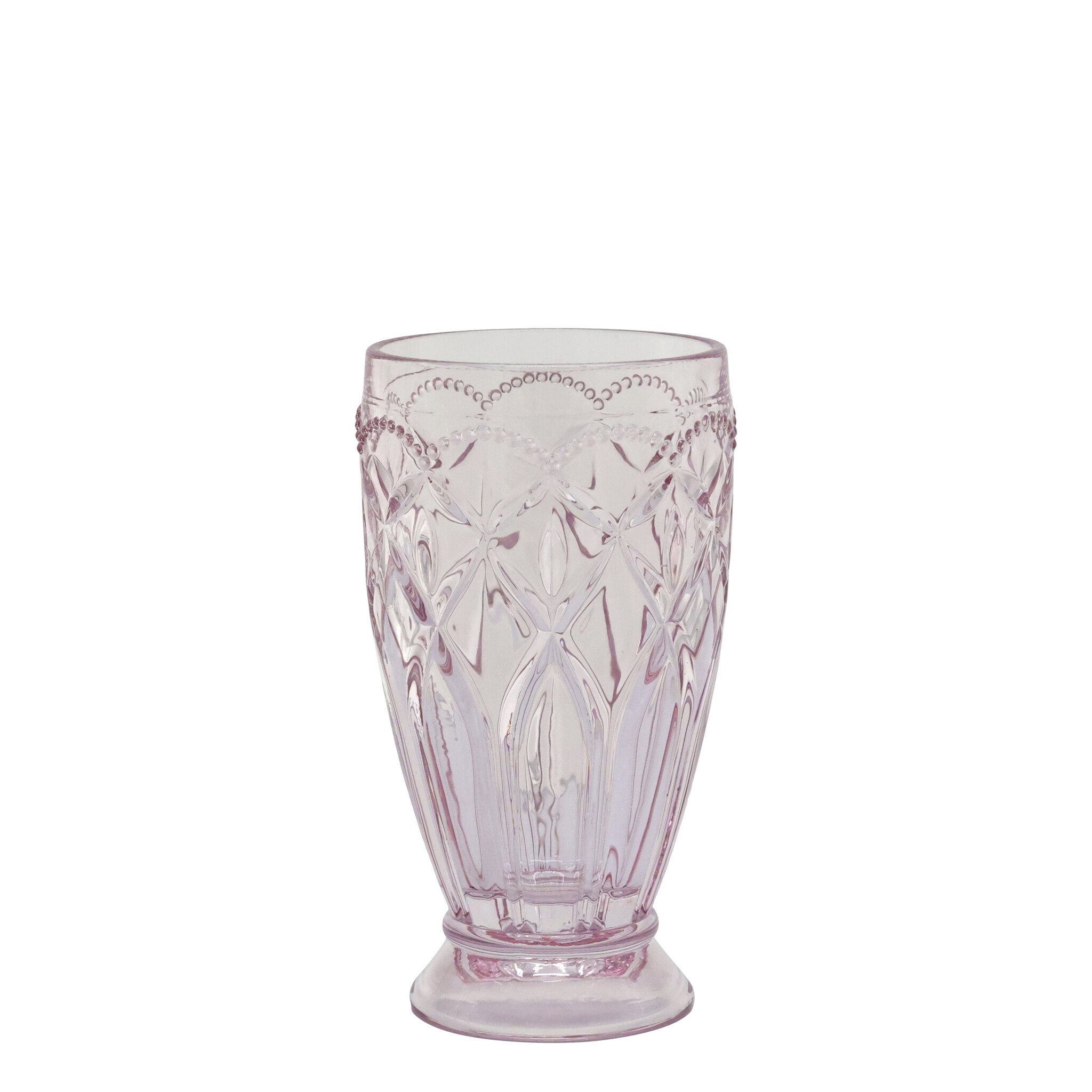 Saint-Émilion hohes Glas mit Muster, rosa 