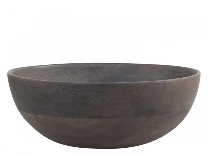 Salatschale Laon aus Mangoholz, kohle 