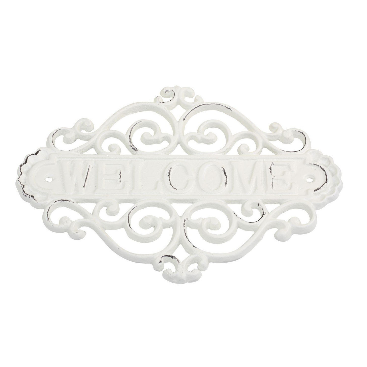 Schild Welcome, antik creme 