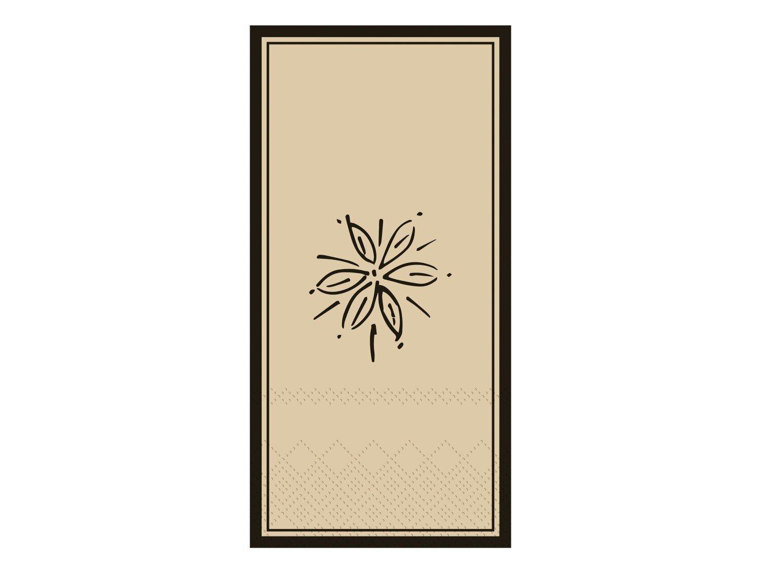 Serviette mit Blume, honig 