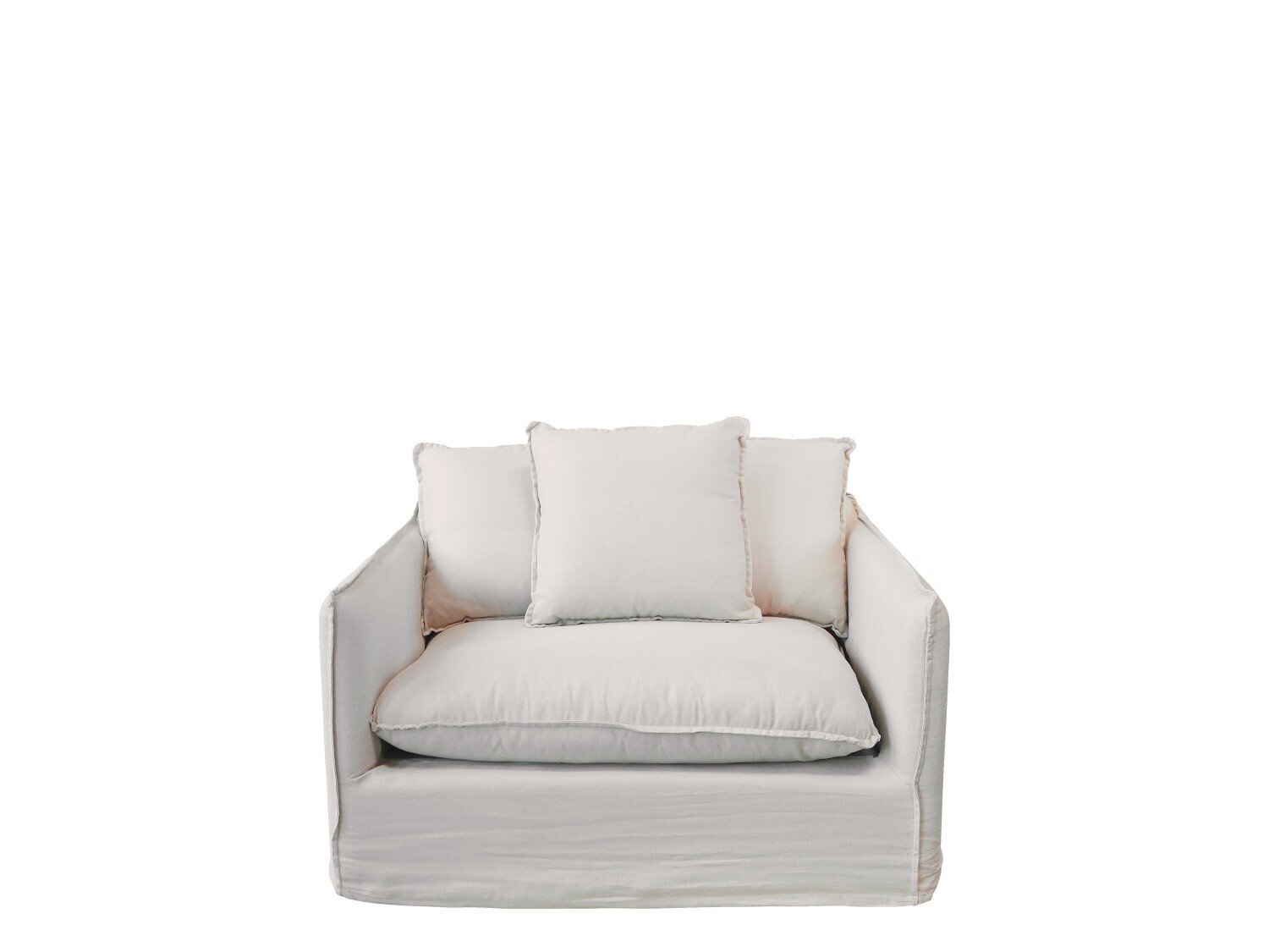 Sessel Malo Leinen mit 3 Kissen, leinen 