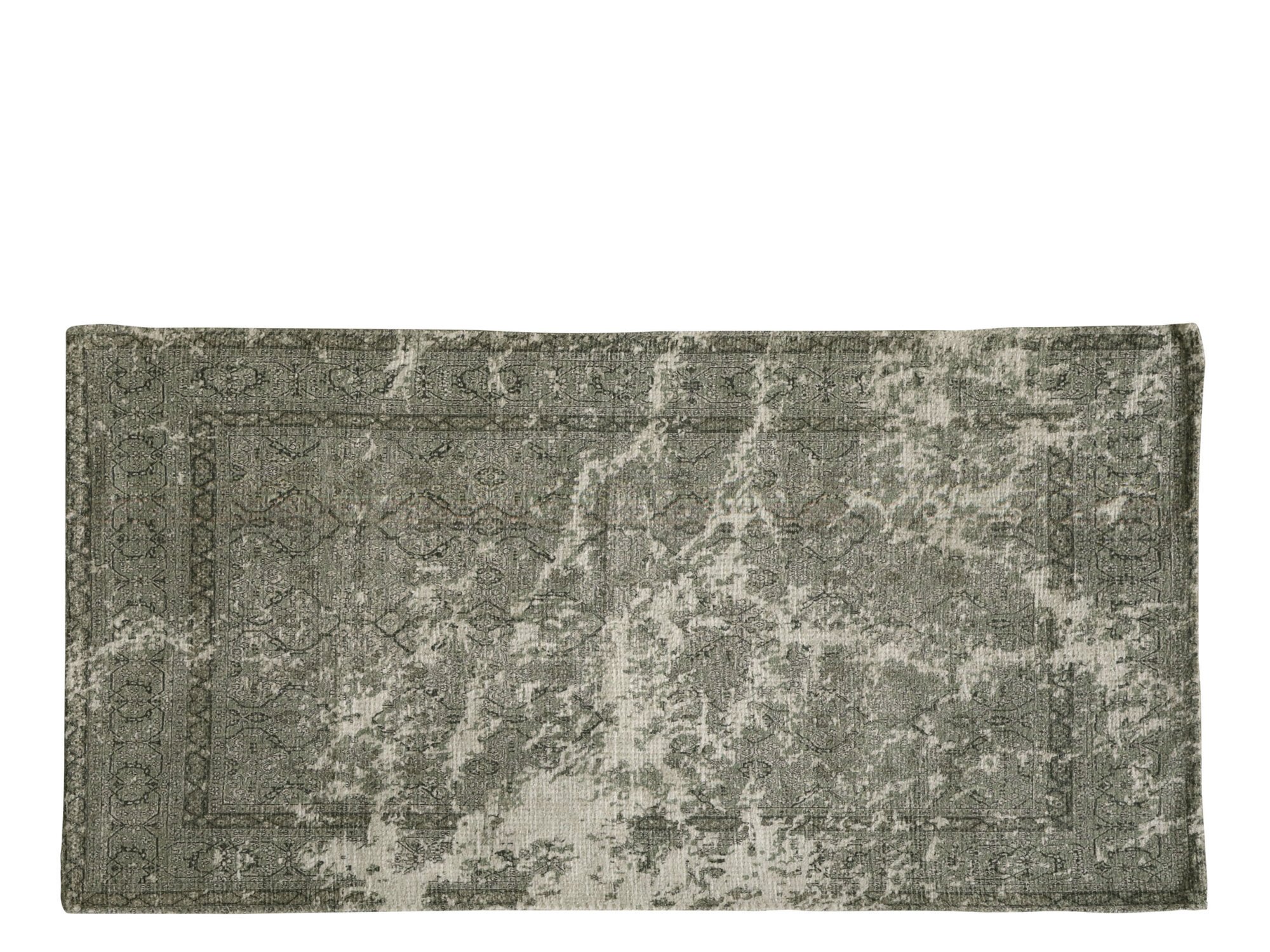 Shabby Chic Teppich mit französichem Druck, verte 150 x 75 cm