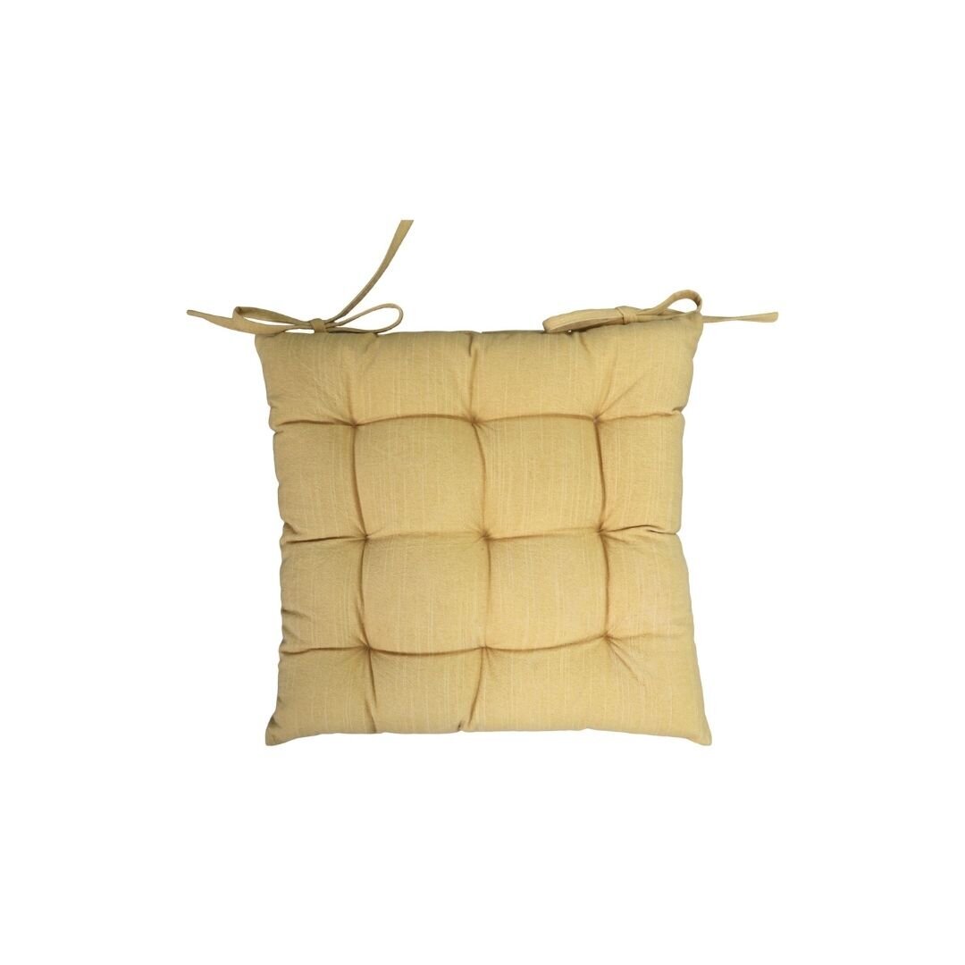 Sitzkissen Nimes mit Bindeband, honig 