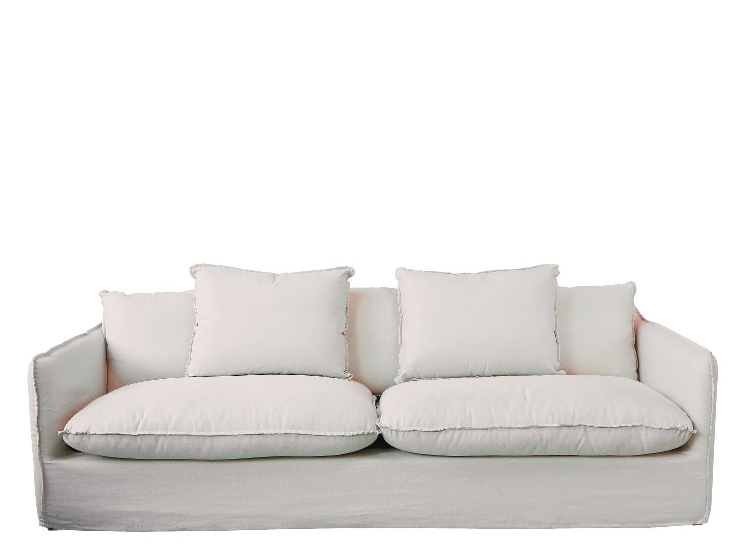 Sofa Malo Leinen mit 5 Kissen, leinen 
