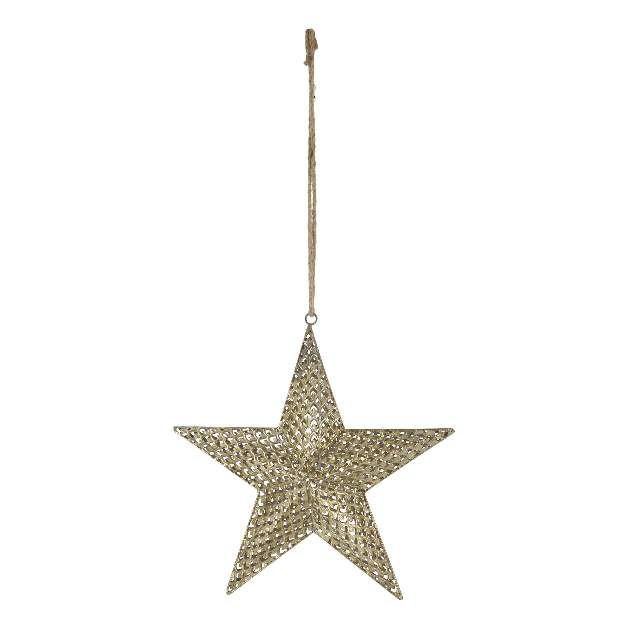 Stern zum Aufhängen, Metall, gold 