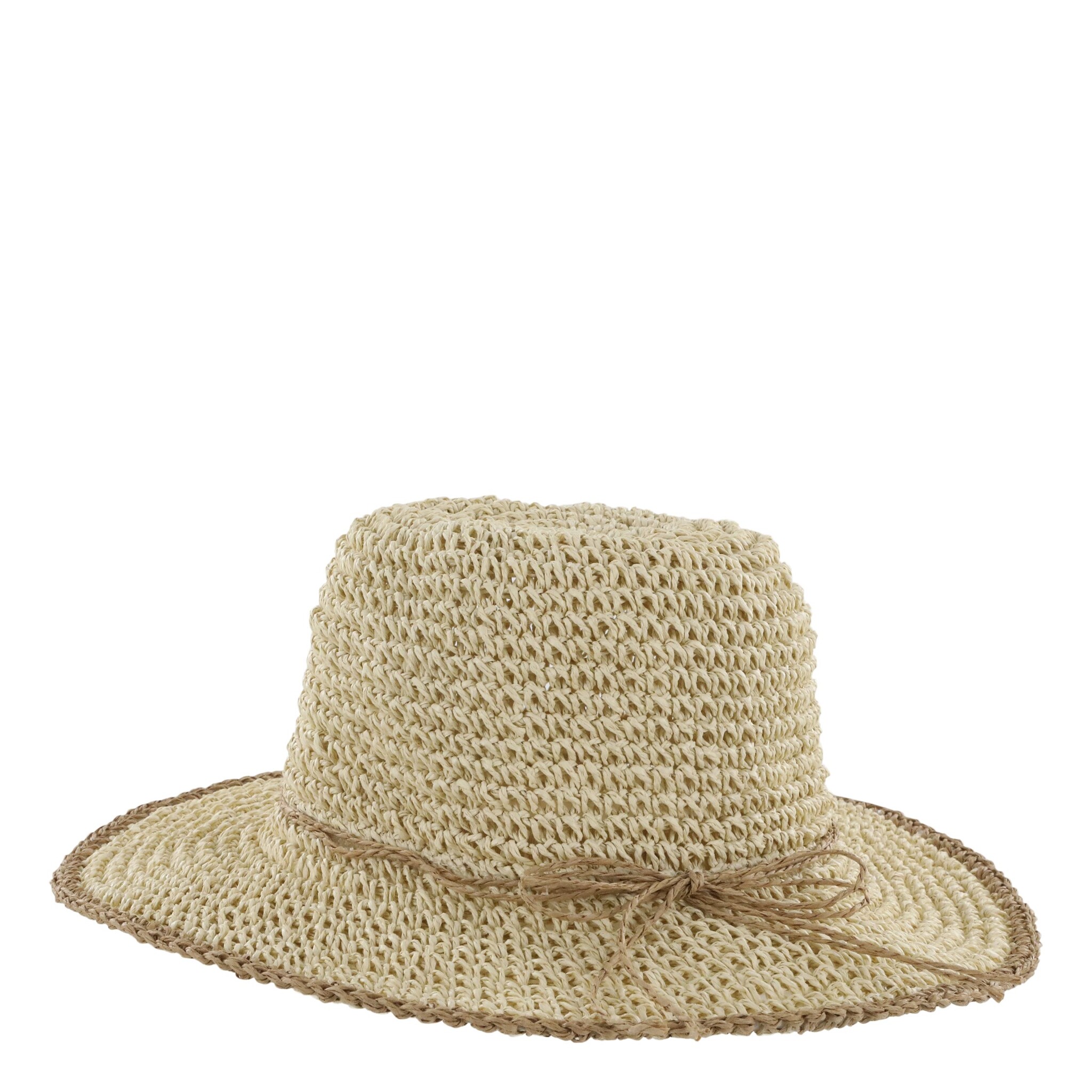 Strohhut mit Kantenband, natur 