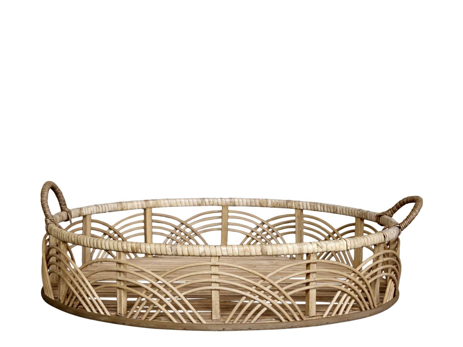 Tablett aus Bambus und Rattan, natur 