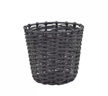 Chic Antique Teelichthalter im Flechtlook, antik kohle H6,5/D7,5 cm
