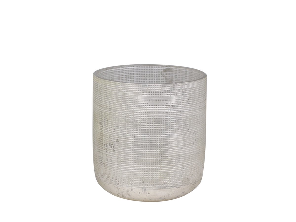 Chic Antique Teelichthalter silber, silber H10,2/D9,2 cm