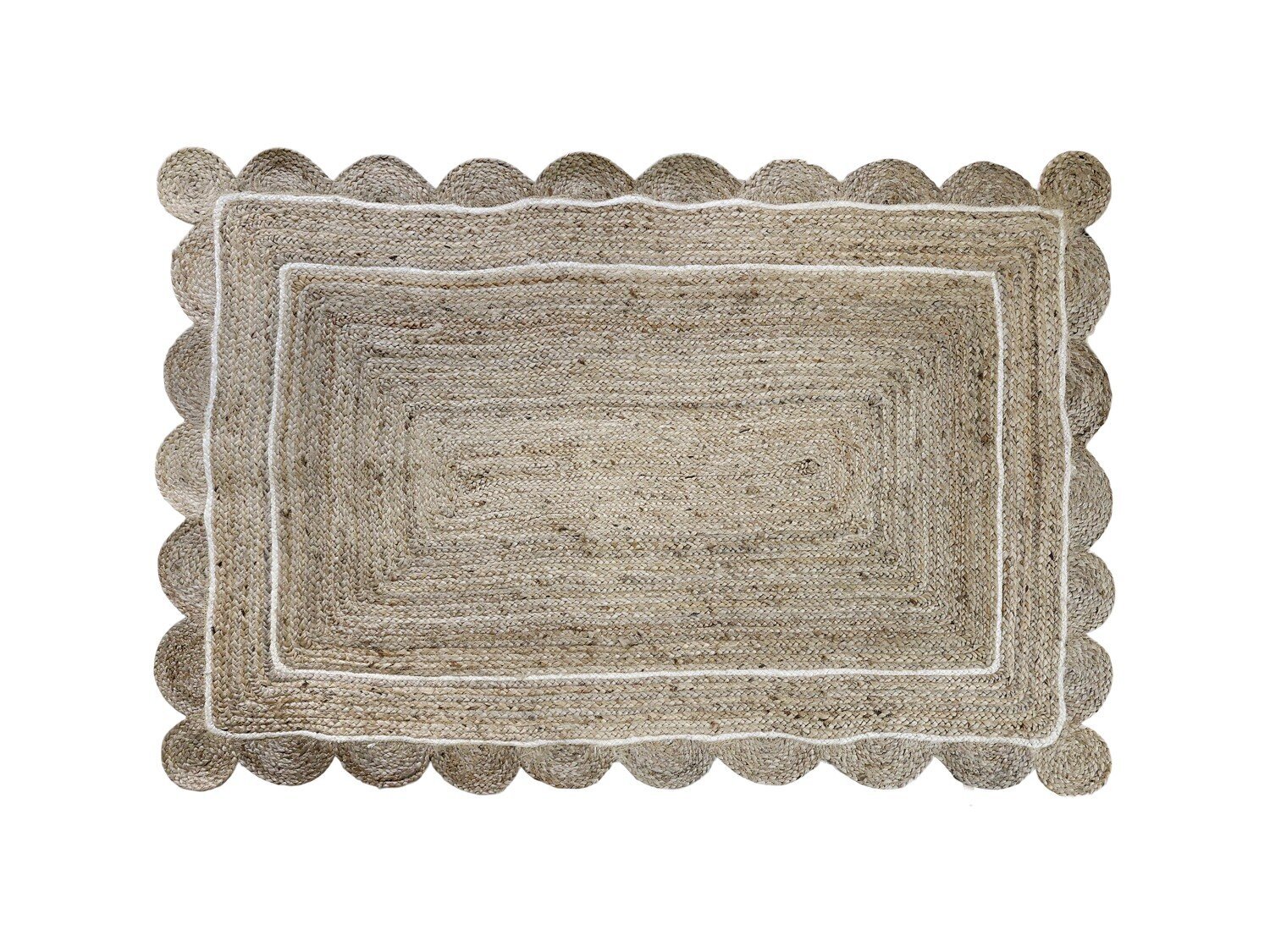 Teppich aus Jute mit Muster, natur 
