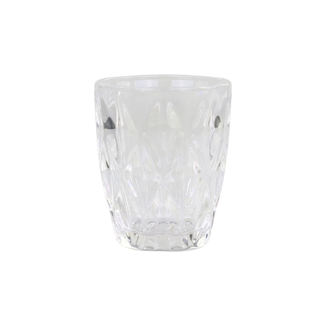 Trinkglas mit Diamantmuster, klar 
