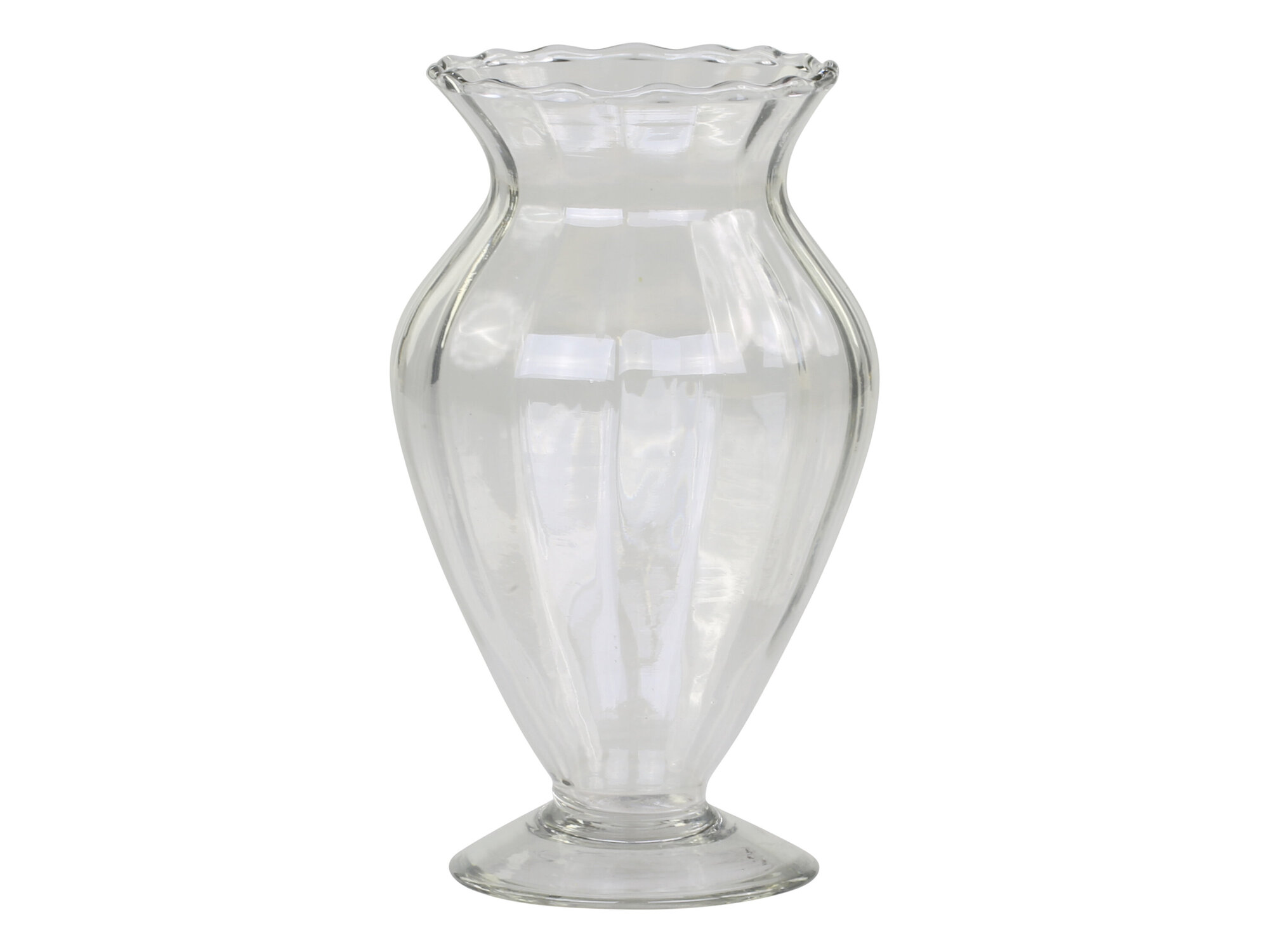 Vase Amphora aus Glas, klar 