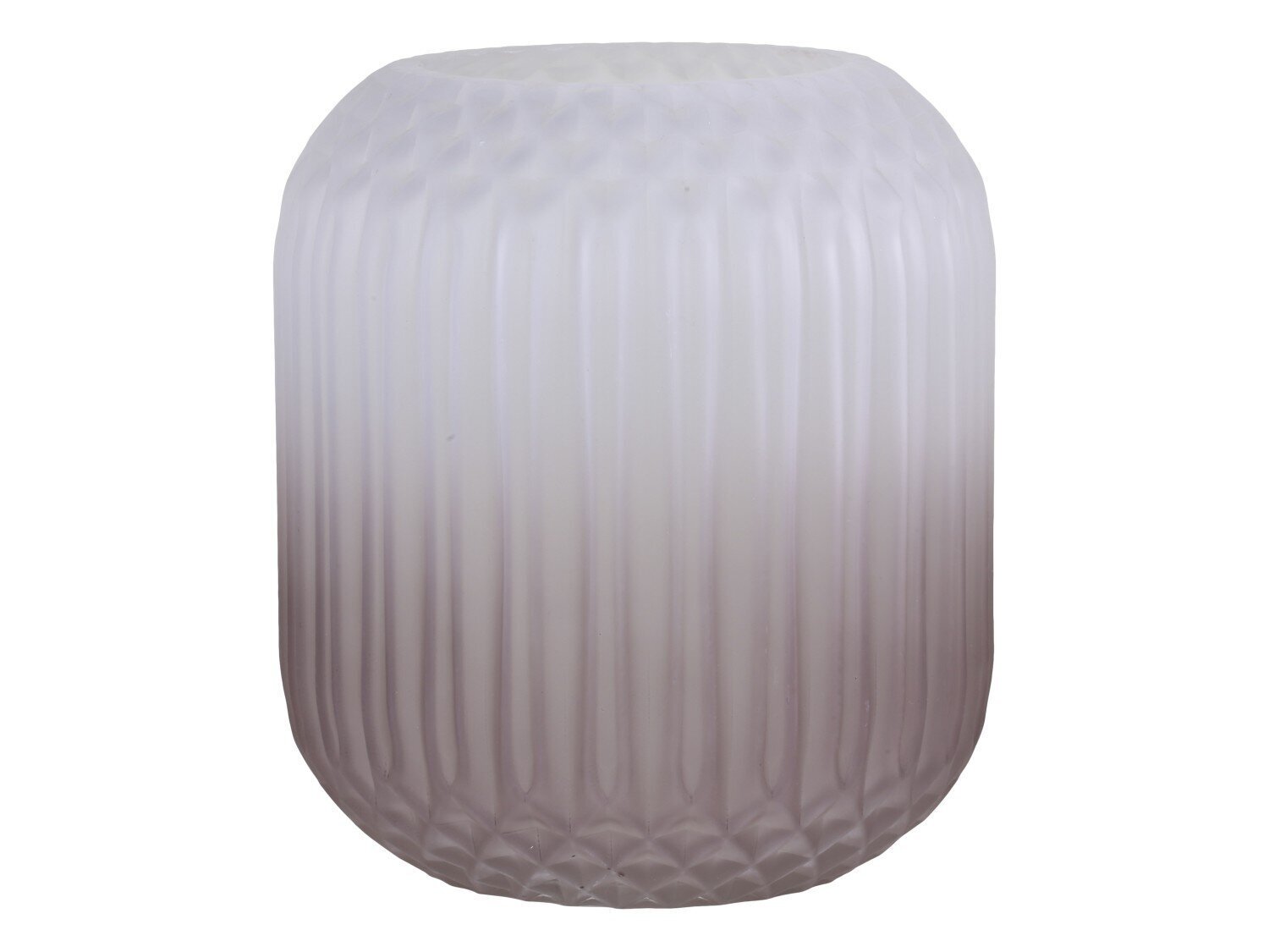 Vase mattiert mit Farbverlauf, taupe H18/Ø14 cm