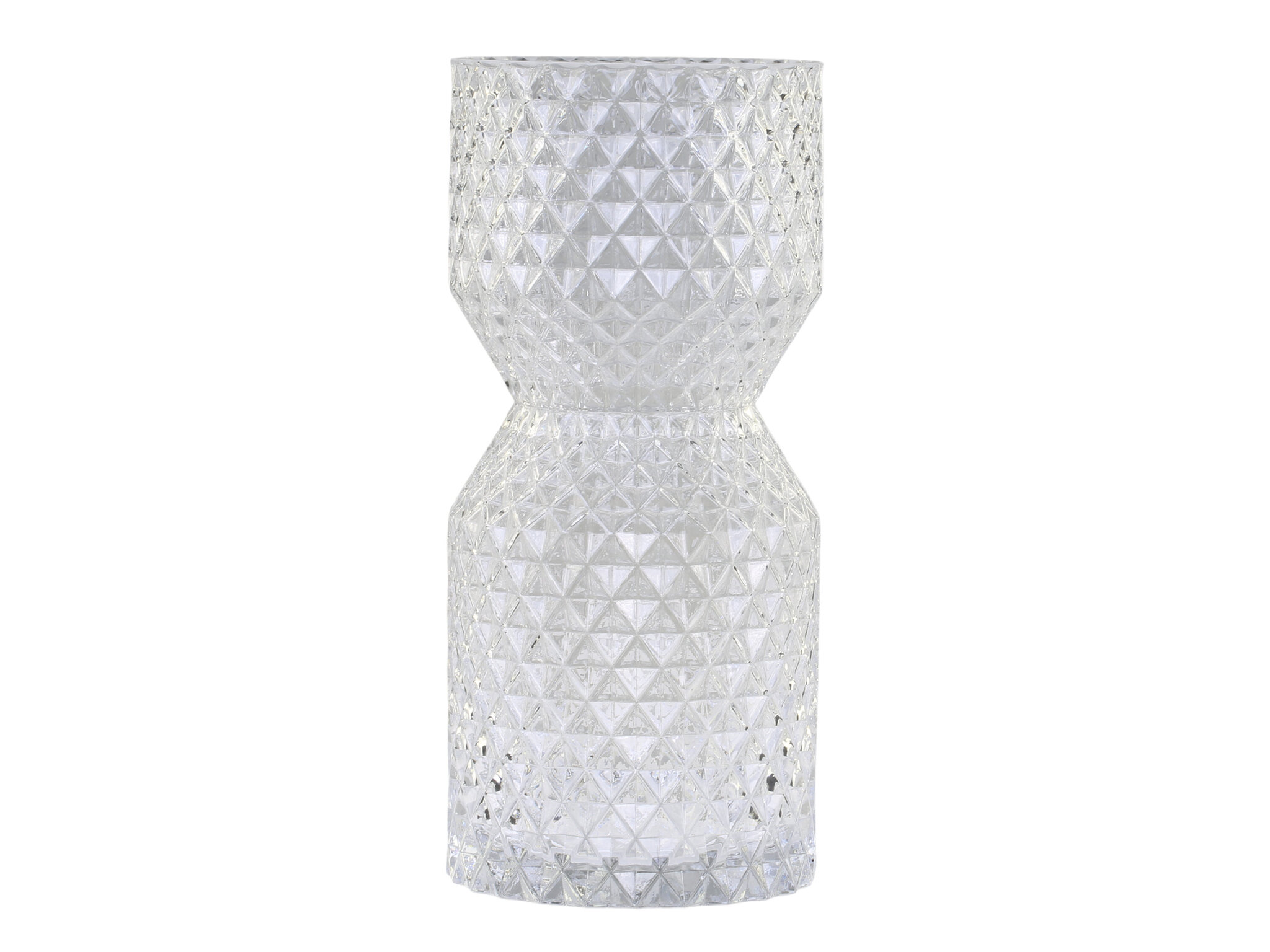 Vase mit Diamantschliff, klar 