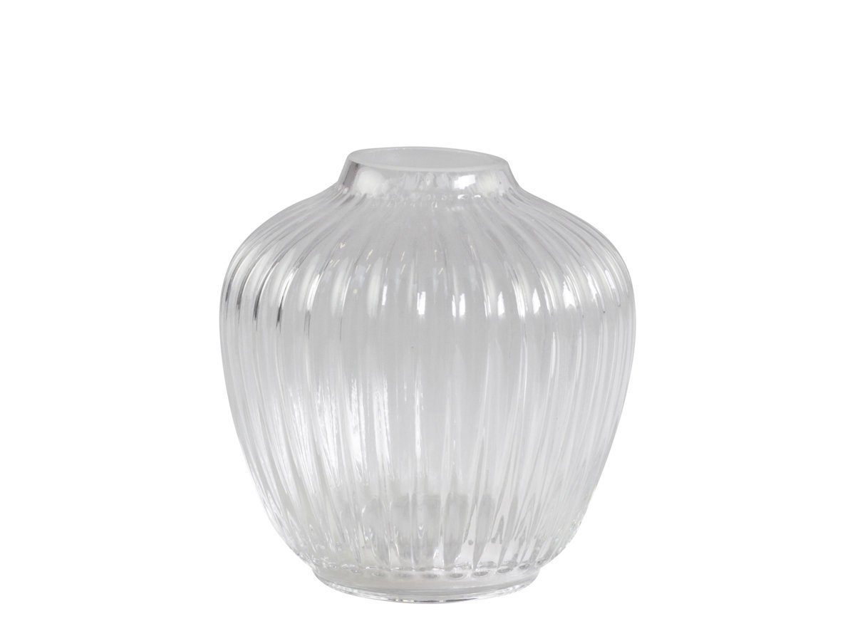 Chic Antique Vase mit Rillen, farblos 