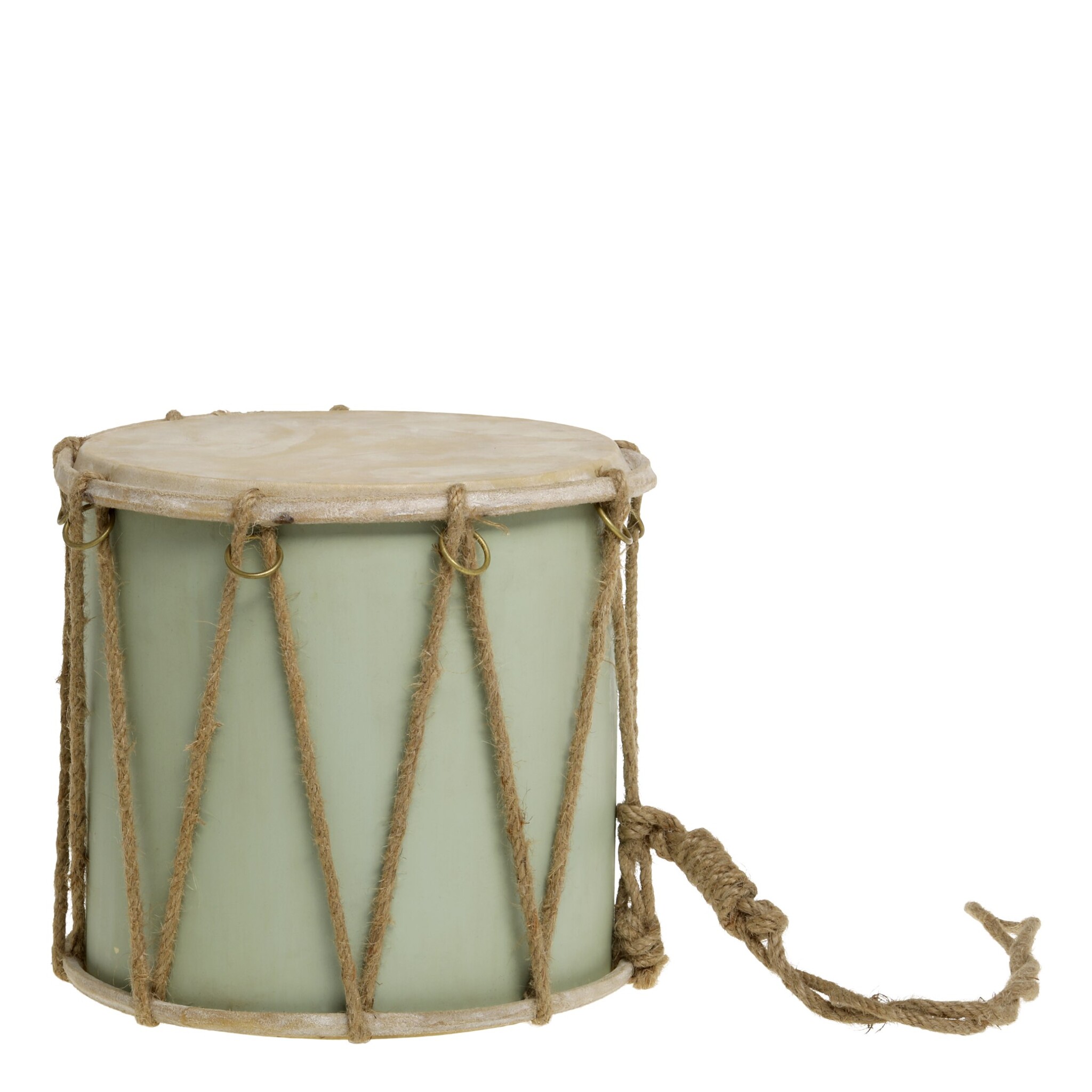 Vintage Trommel mit Leder handgemacht, verte 