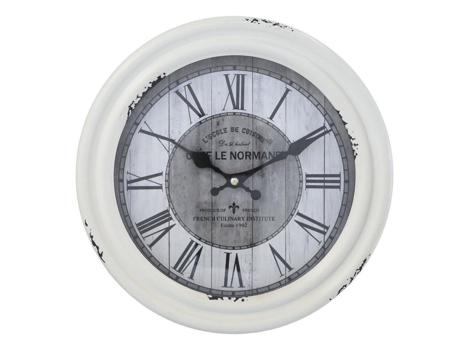 Vintage Wanduhr Used Look, antique creme 