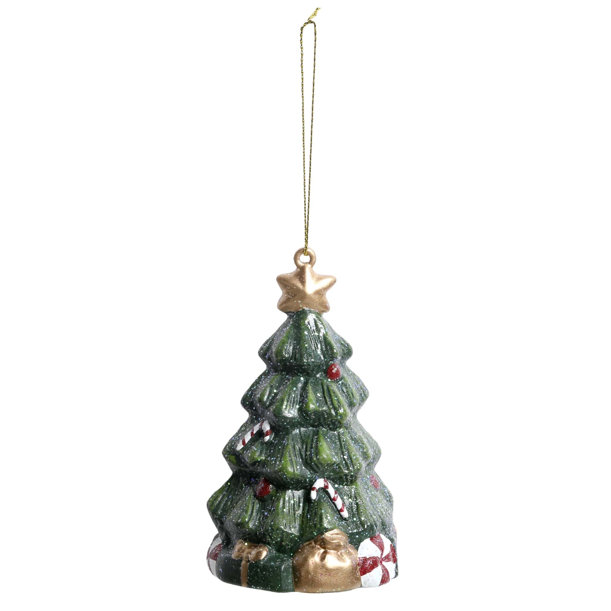 Vintage Weihnachtsbaum Aufhänger, grün 